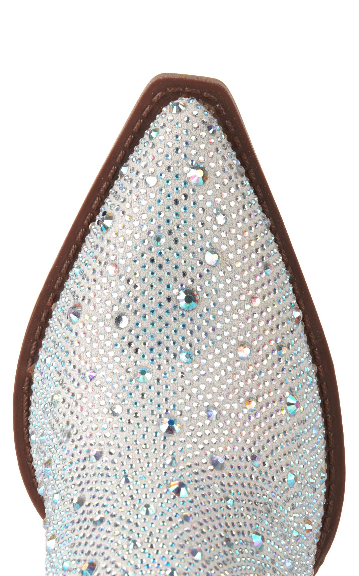 Very G Women's Kady Slouch Silver with Clear Rhinestones Snip Toe Fashion Boots - Image 1