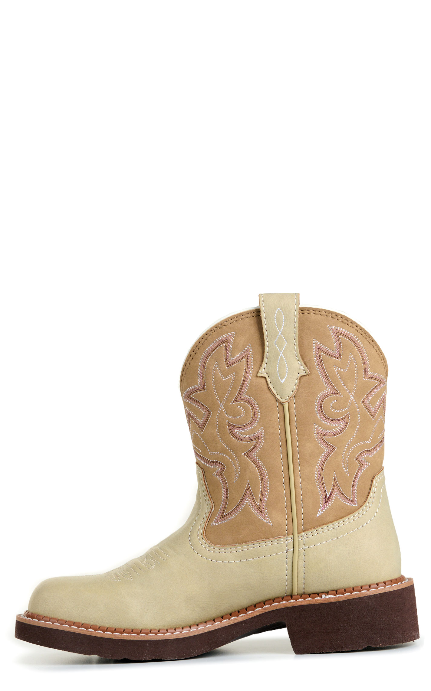 Justin Women's Sand & Tan Round Toe Cowboy Boots - Image 1