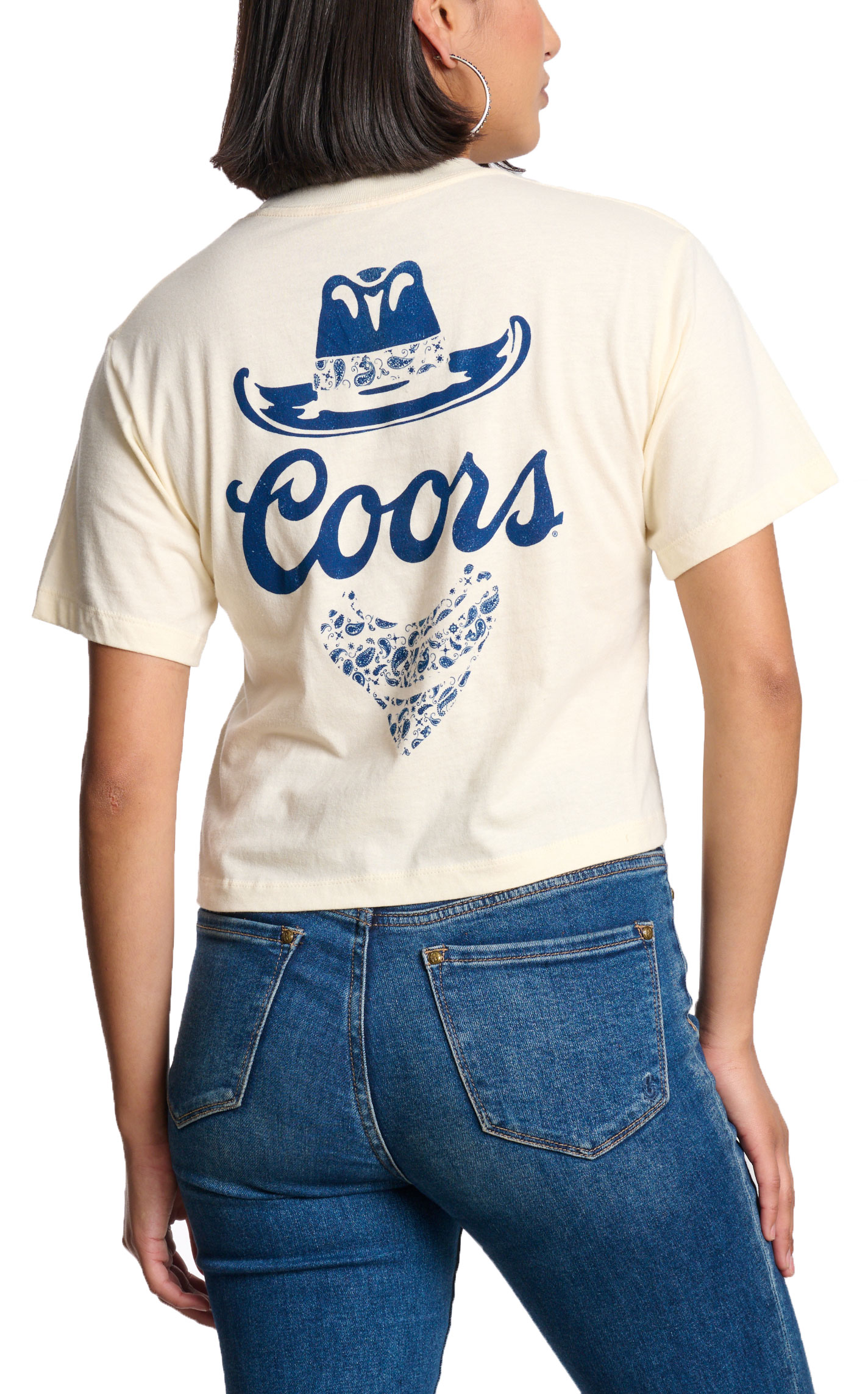 Brew City Women's Ivory Coors Logo Graphic T-Shirt - Image 1