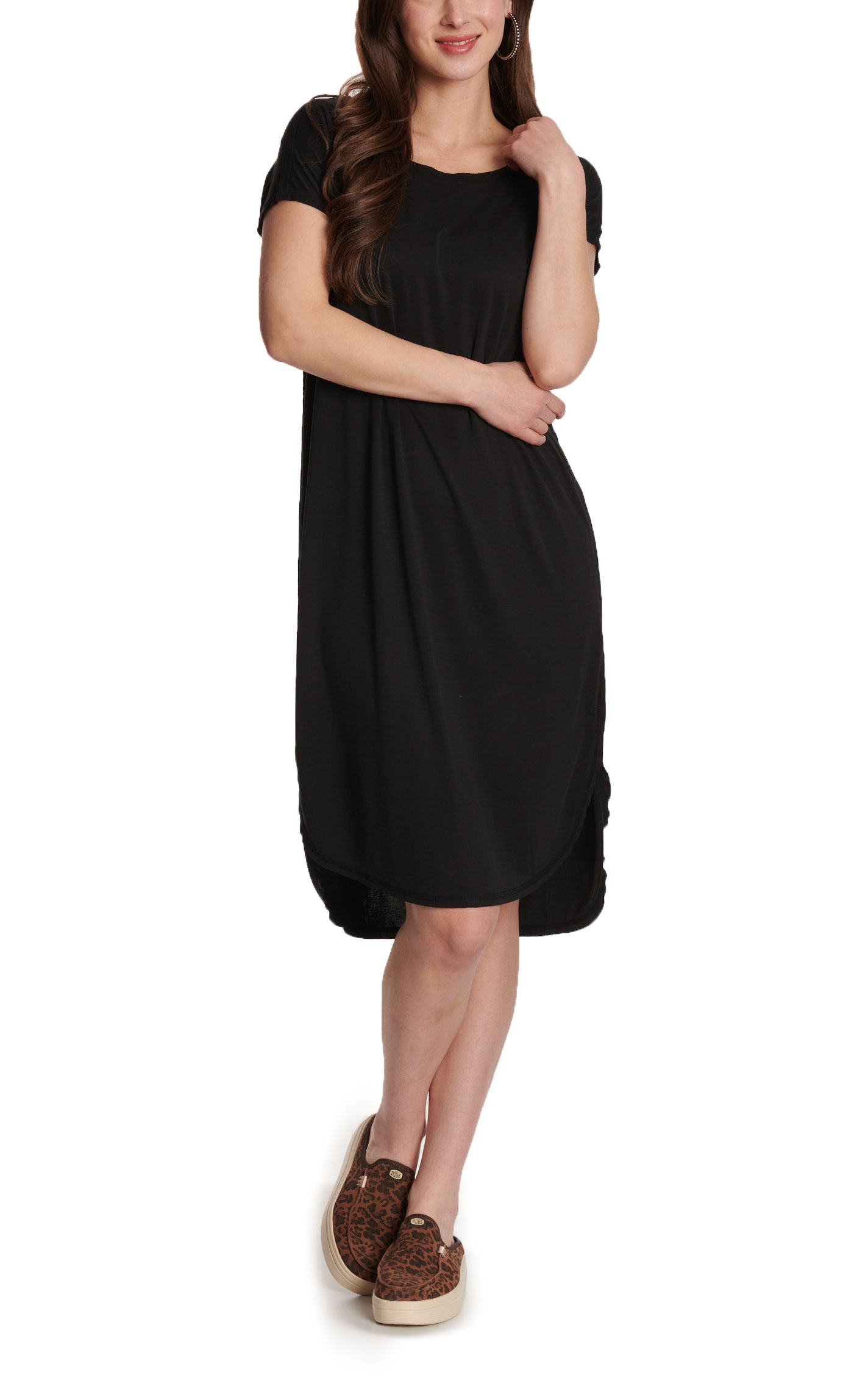 Double Zero Women's Black T-Shirt Dress - Image 1