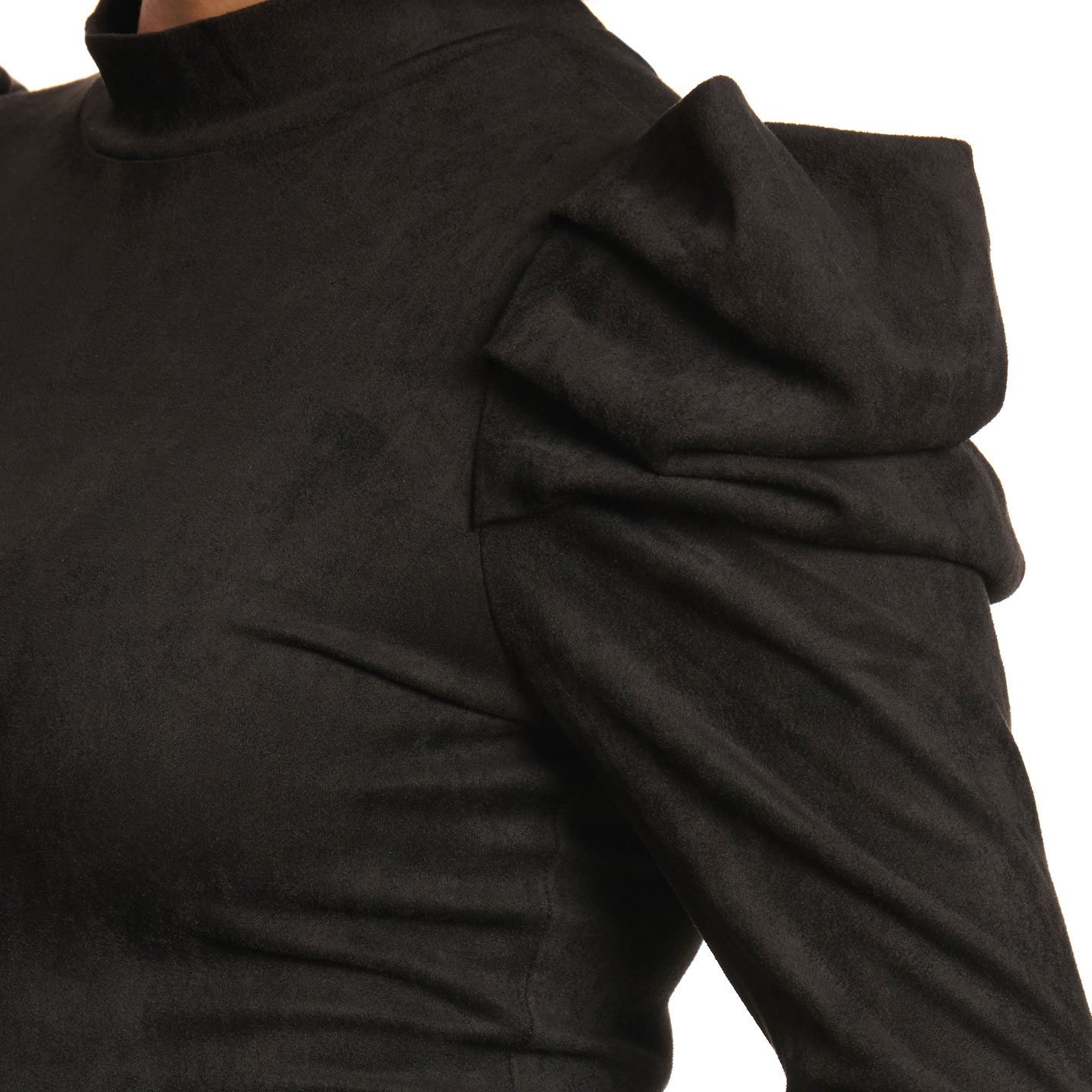 Rockin C Women's Black Faux Suede Bodysuit - Image 1