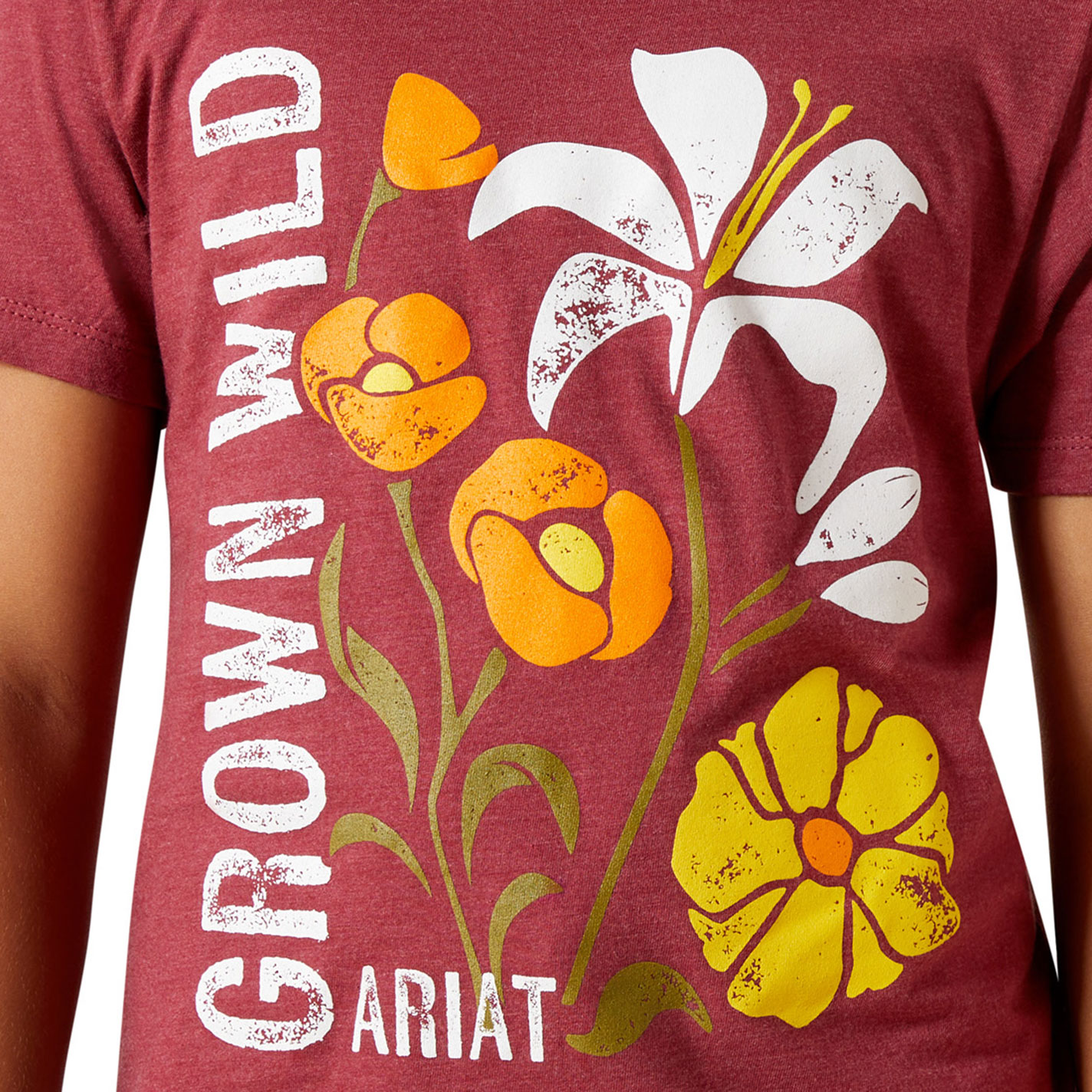 Ariat Girl's Grown Wild Cardinal Red Graphic T-Shirt - Image 1