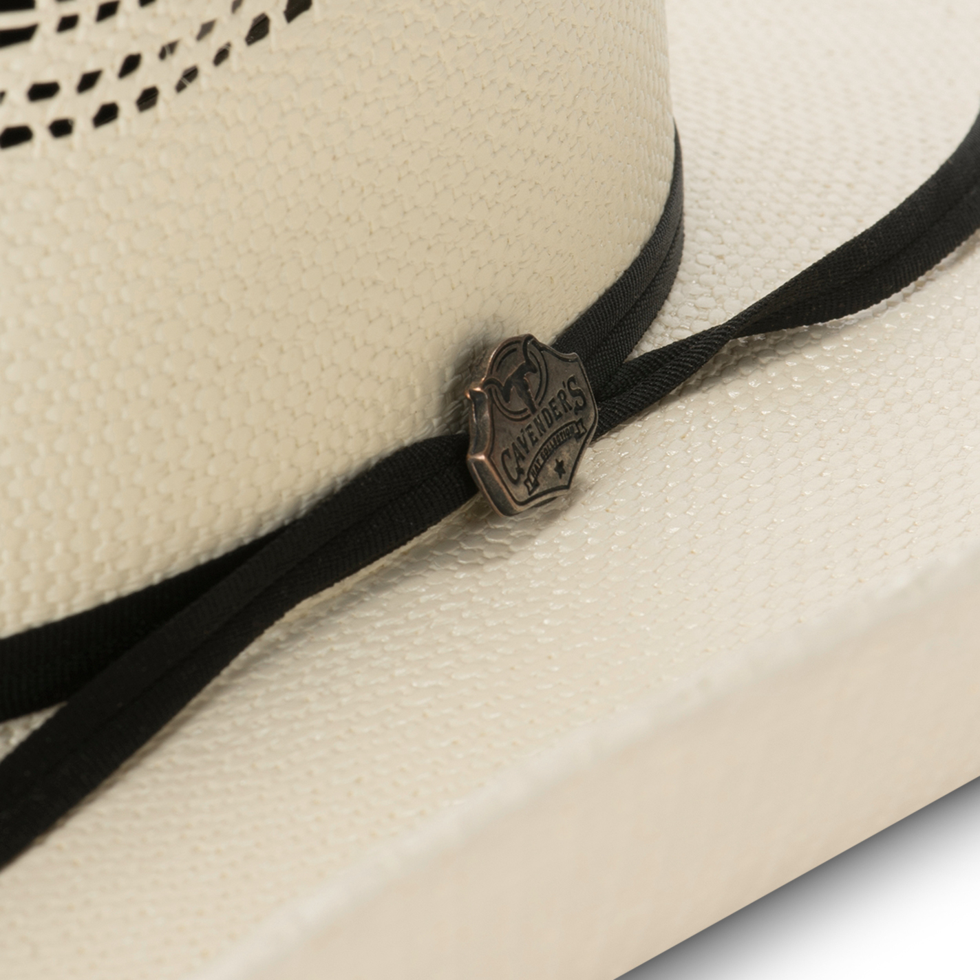 Cavender's Ranch Collection Ivory Bangora Vented Straw Cowboy Hat - Image 1