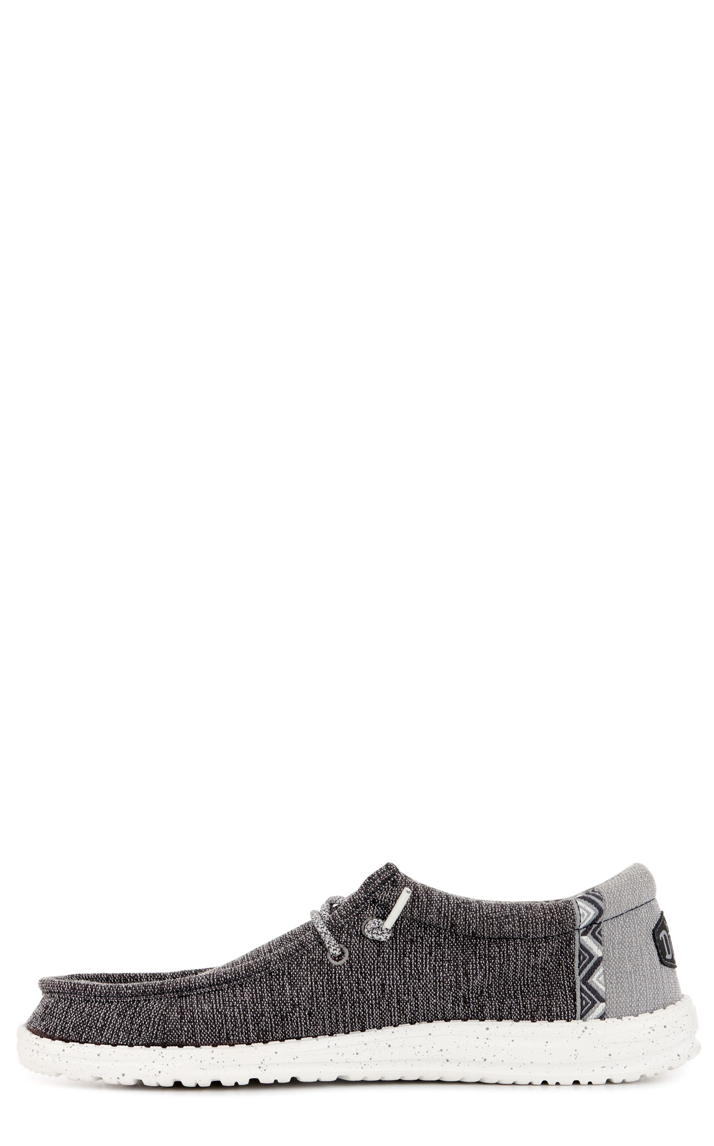Hey Dude Men's Wally Coastline Black & White Lace Up Casual Shoes - Image 1