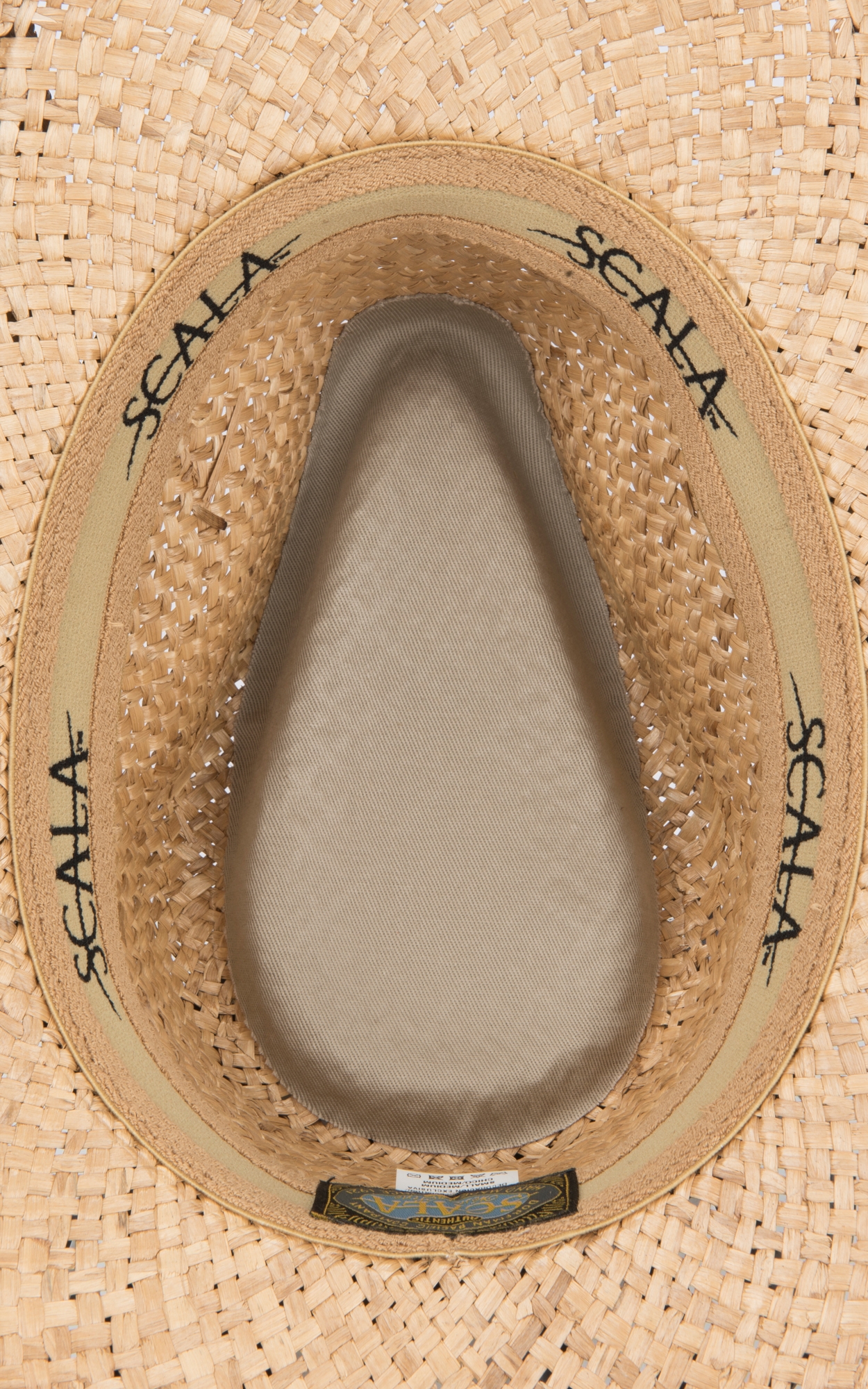 Scala by Dorfman Pacific Tan Raffia Vented Straw Fashion Cowboy Hat L/XL - Image 1