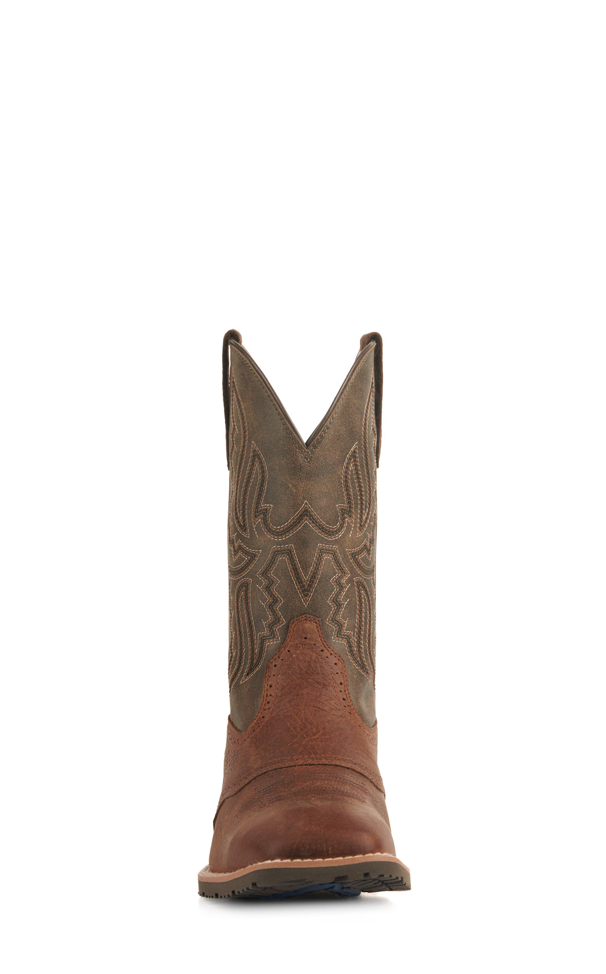 Ariat Men's Hybrid Ranchway Earth and Arizona Brown Shock Shield Square Toe Cowboy Boots - Image 1
