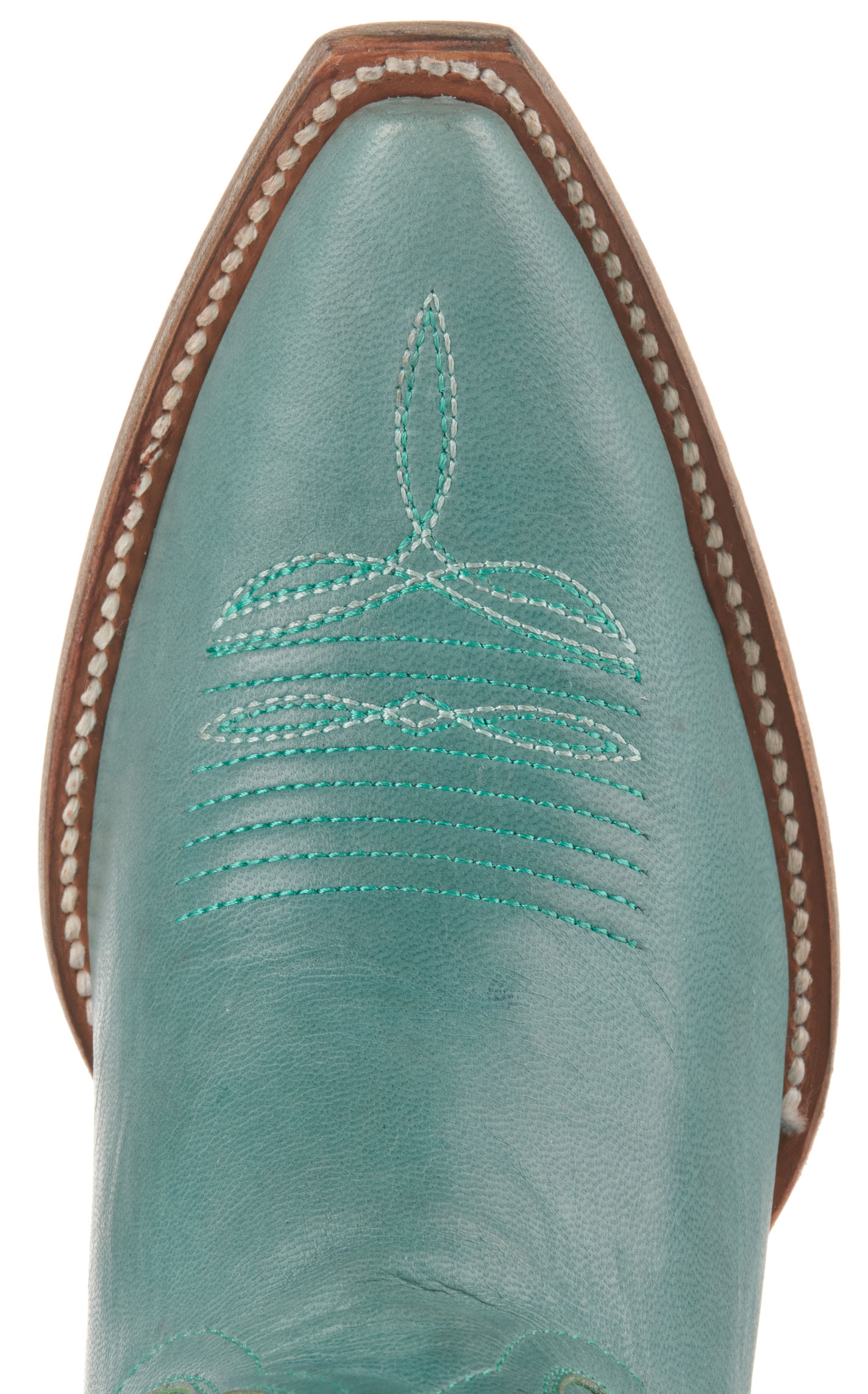 Cavender's Women's Turquoise Goat Snip Toe Cowboy Boots - Image 1