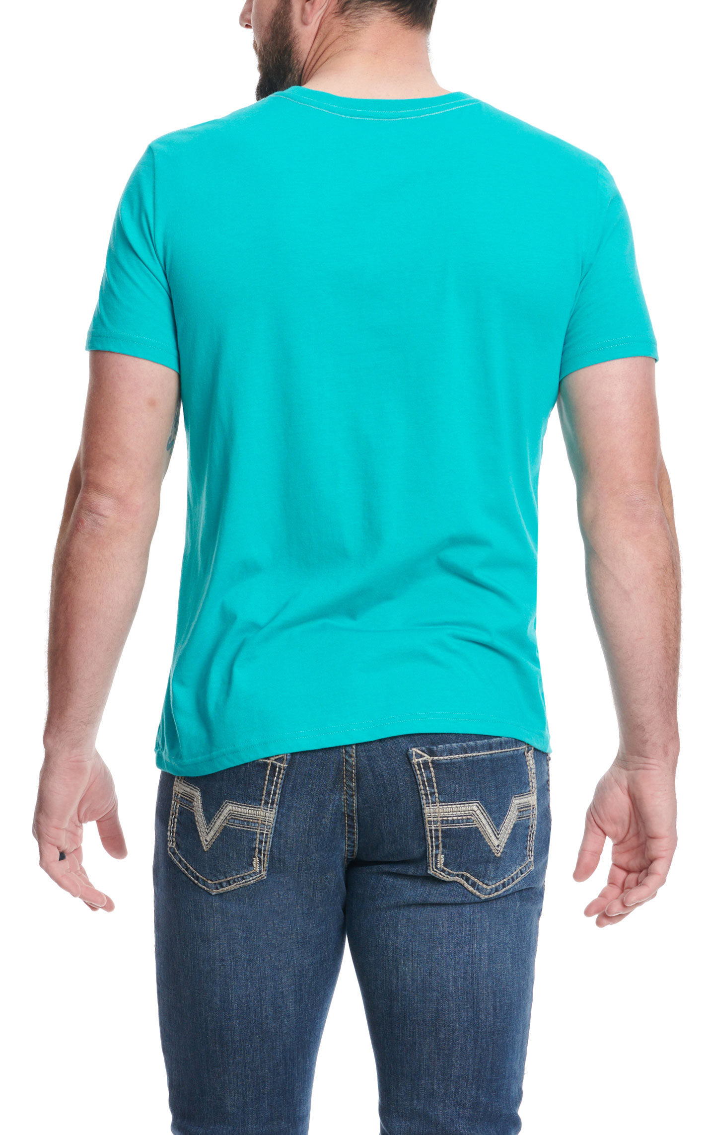Rock & Roll Denim Unisex Turquoise & Desert Skull Graphic T-Shirt - Image 1