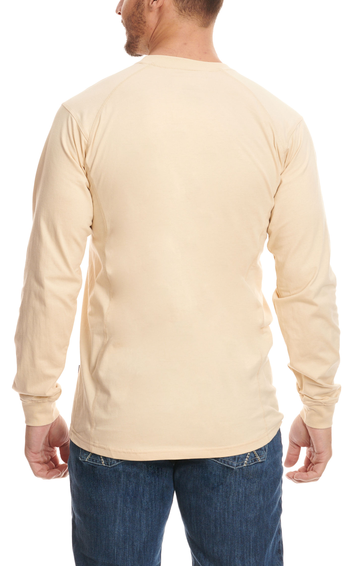 Forge Men's Sand Light Weight Long Sleeve FR Work T-Shirt - Image 3