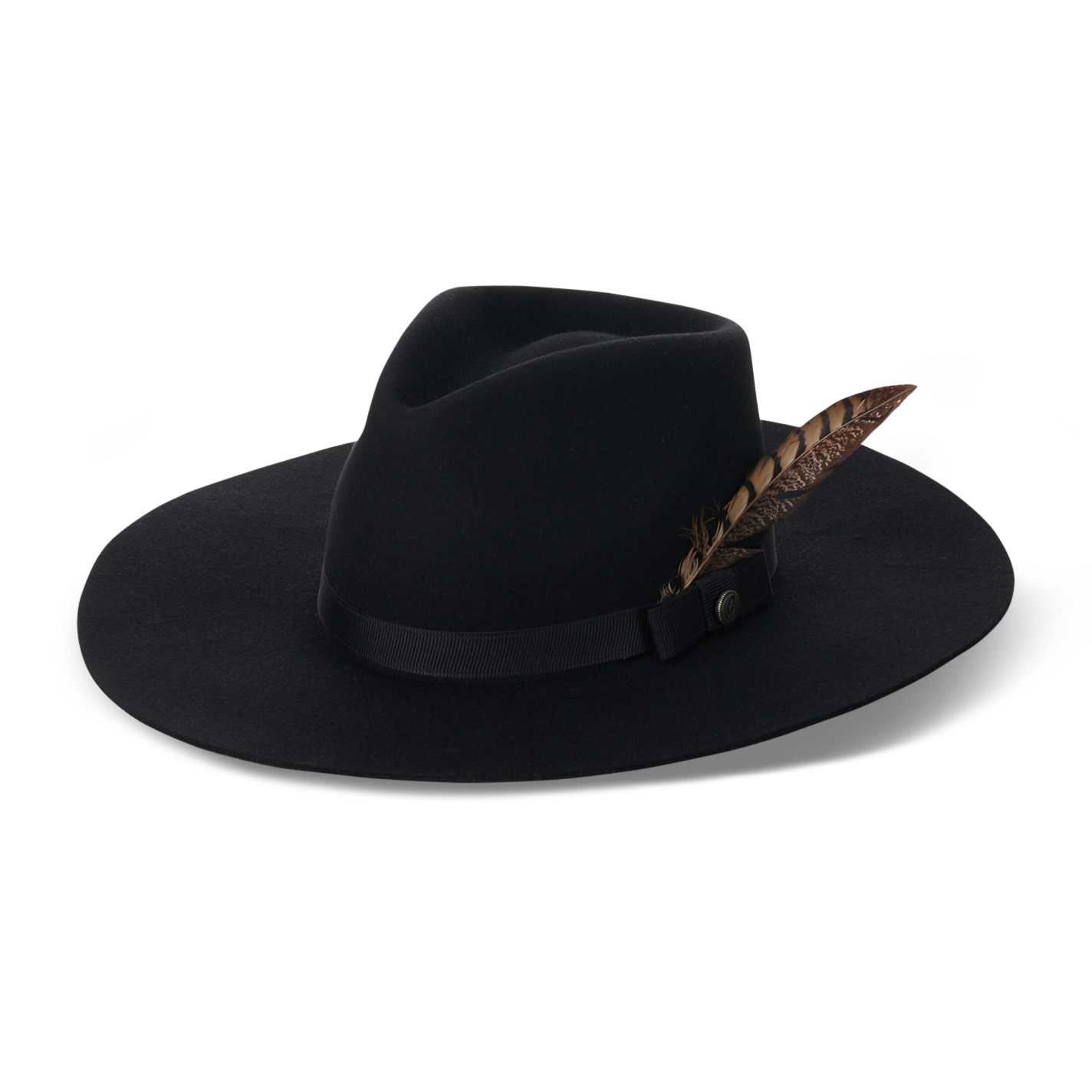 Rockin' C Women's Black with Black Grosgrain Ribbon Western Hat - Image 1