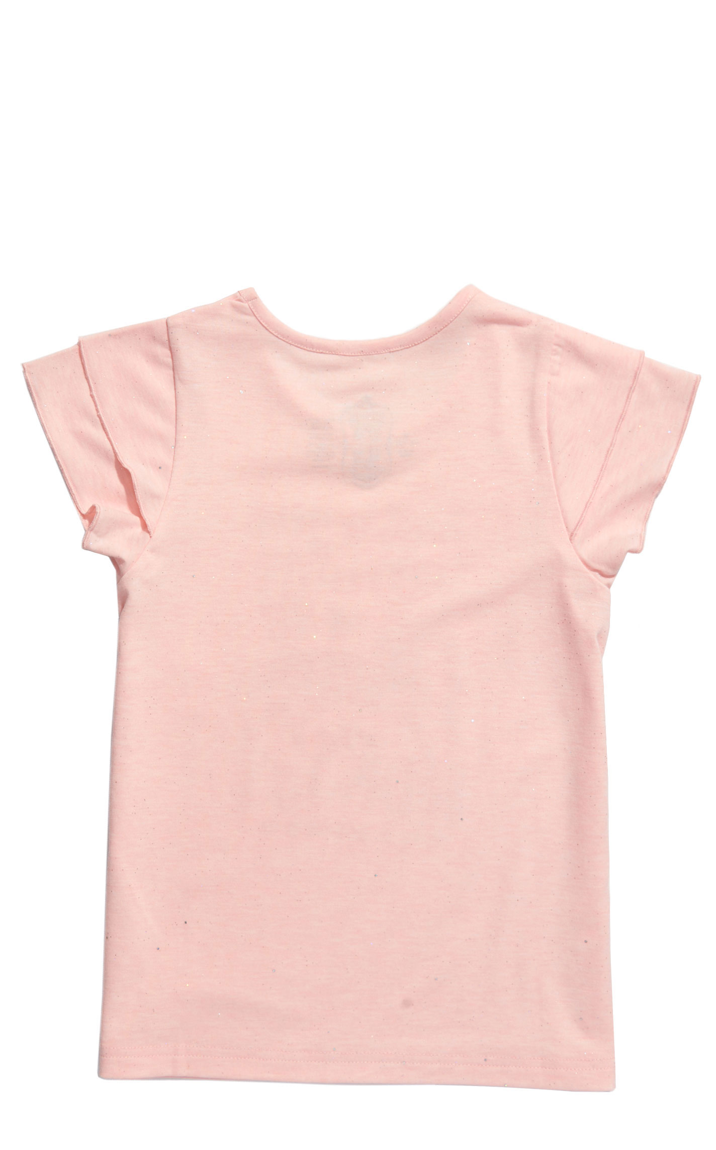 Rockin C Girl’s Pink & Coral Horses Glitter T-Shirt - Image 1