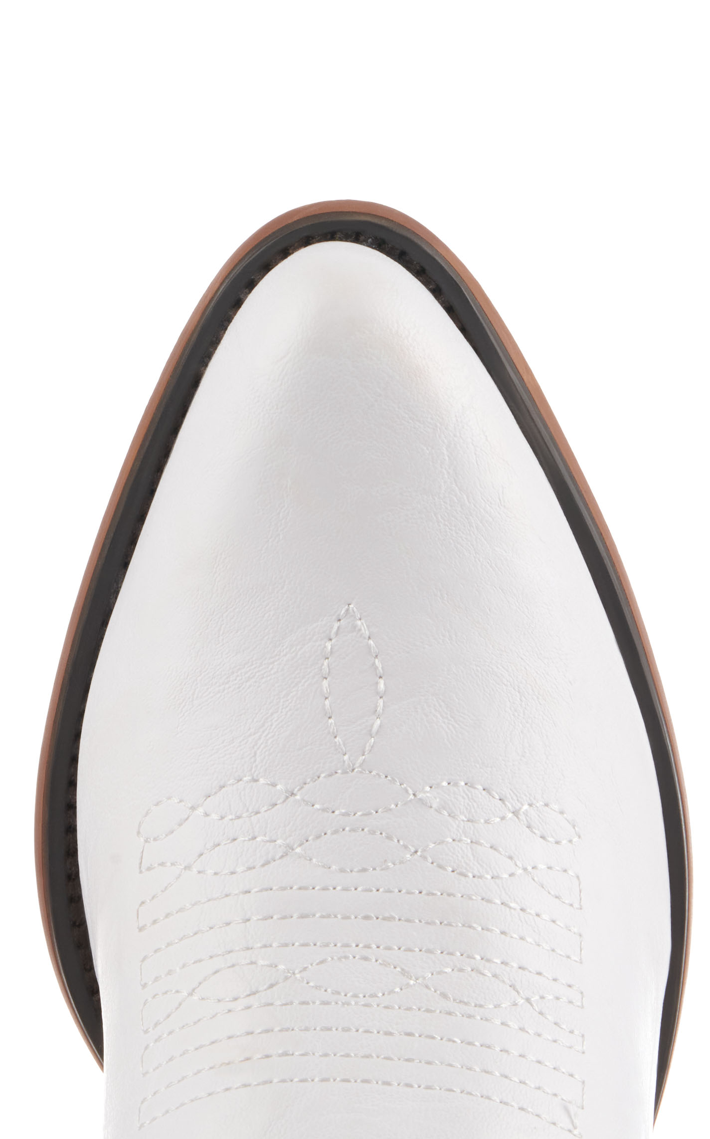 Roper Women's Nettie White Faux Leather Snip Toe Cowboy Boots - Image 1
