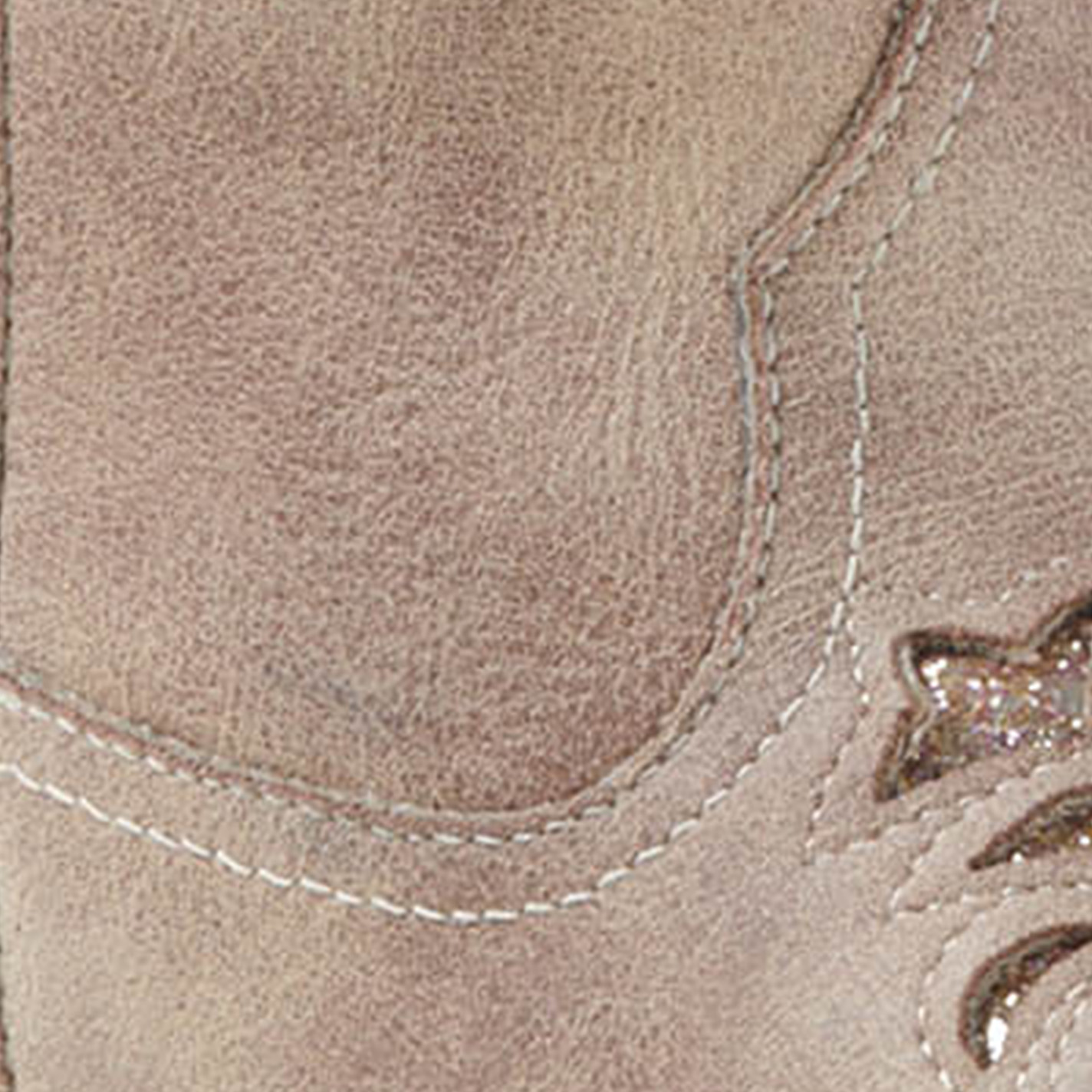 Roper Women's Tan Faux Leather with Gold Glitter Inlay Square Toe Cowboy Boot - Image 1