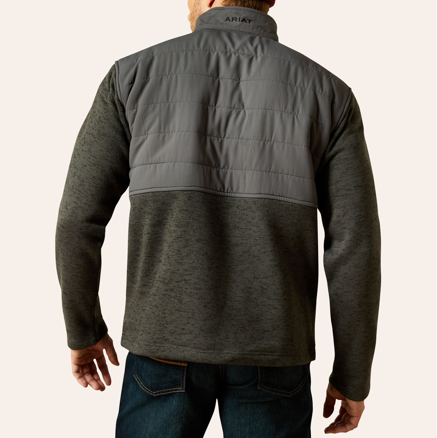 Ariat Men's Caldwell Gray Reinforced Snap Sweater - Image 1