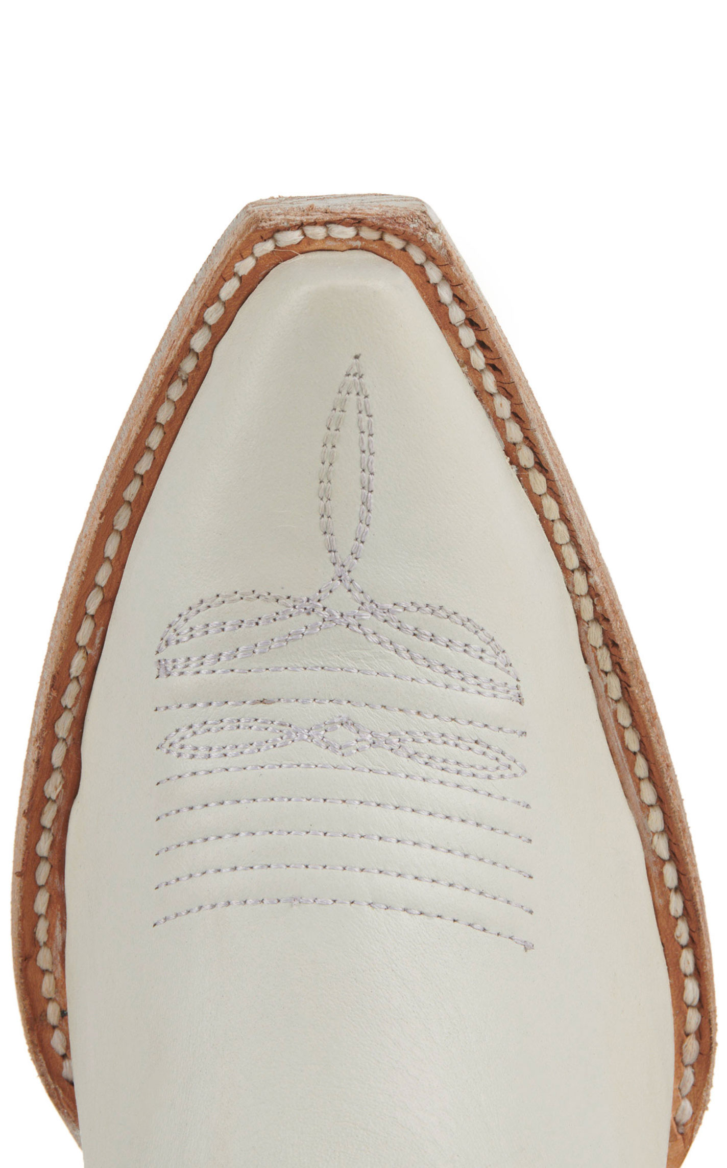 Cavender’s Women’s Leather White with Tonal Embroidery Snip Toe Cowboy Boots     - Image 1