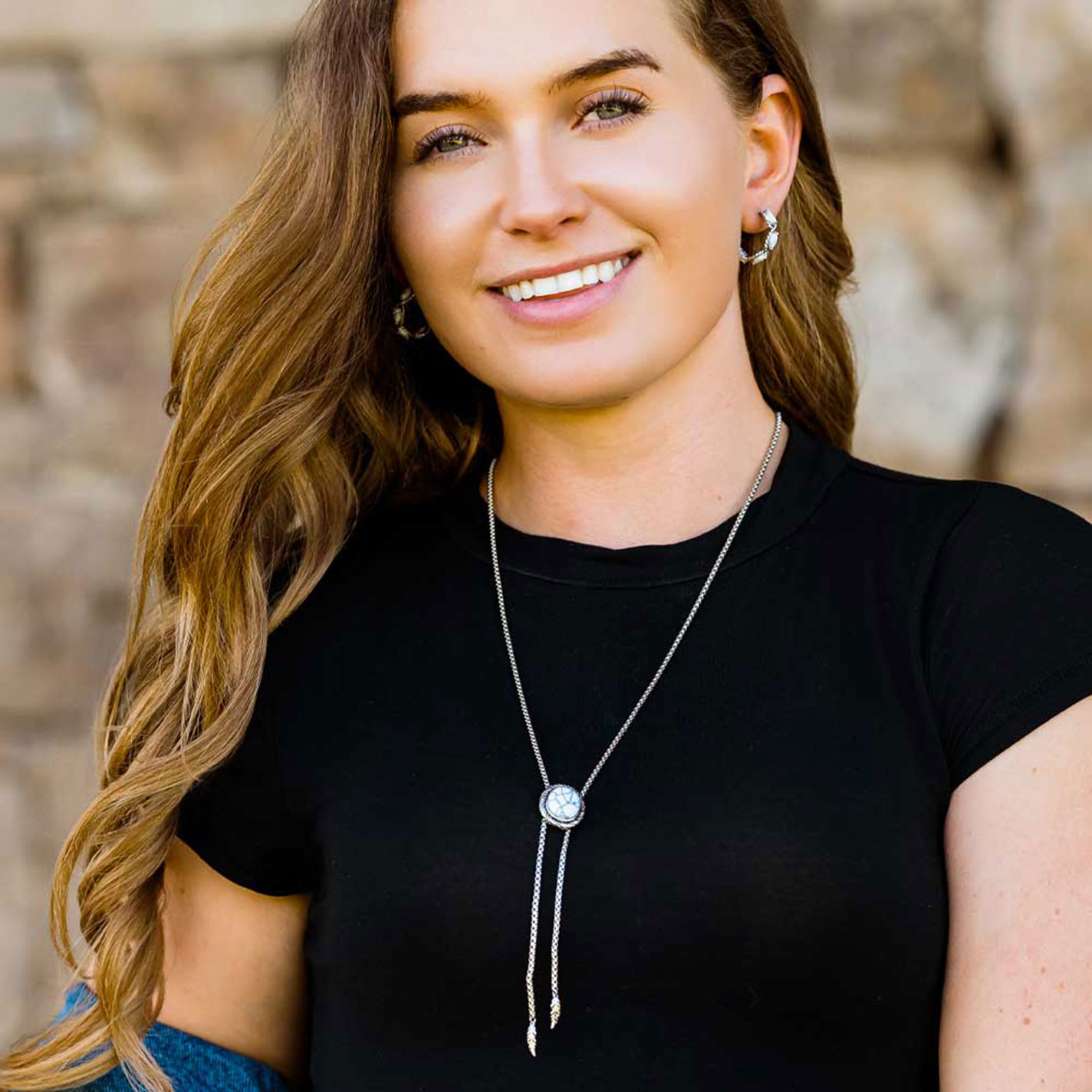 Montana Silversmiths Silver & Stone Broken Halo Earrings - Image 1