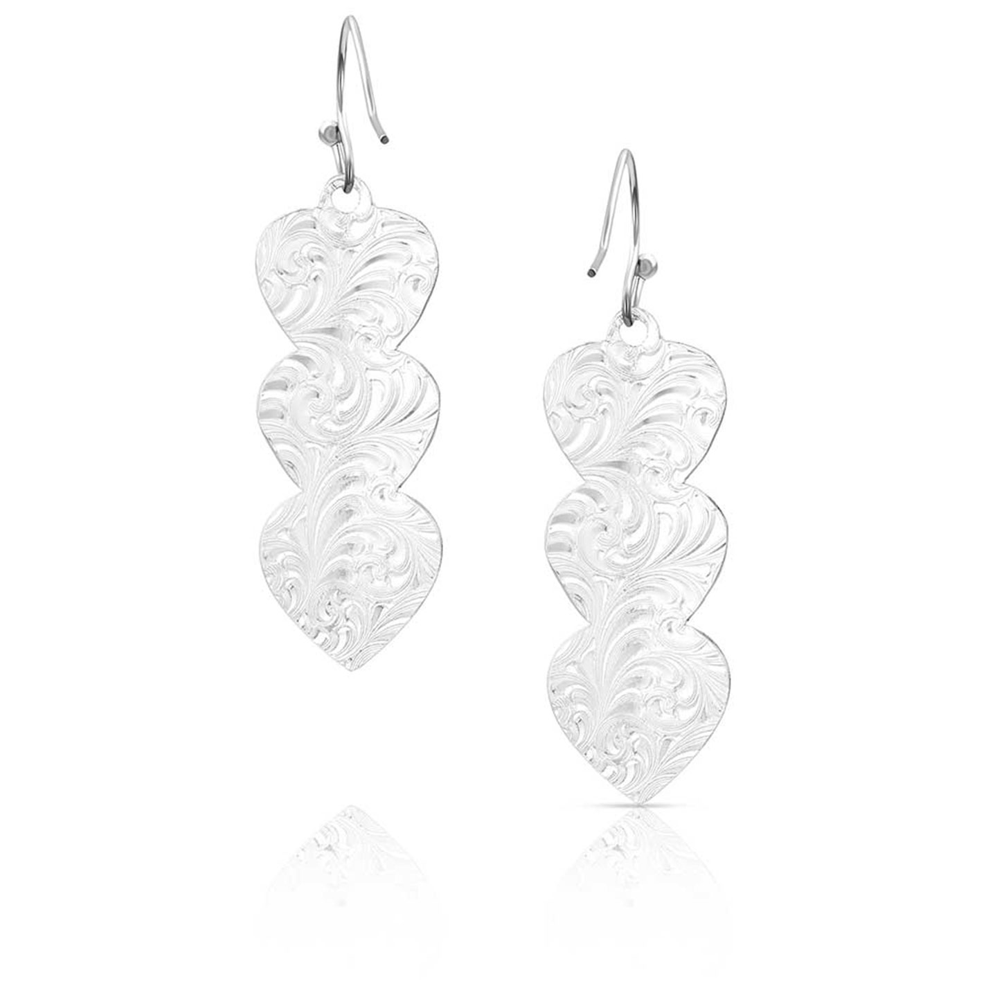 Montana Silversmiths Silver & Gold Pure Heart Earrings - Image 1