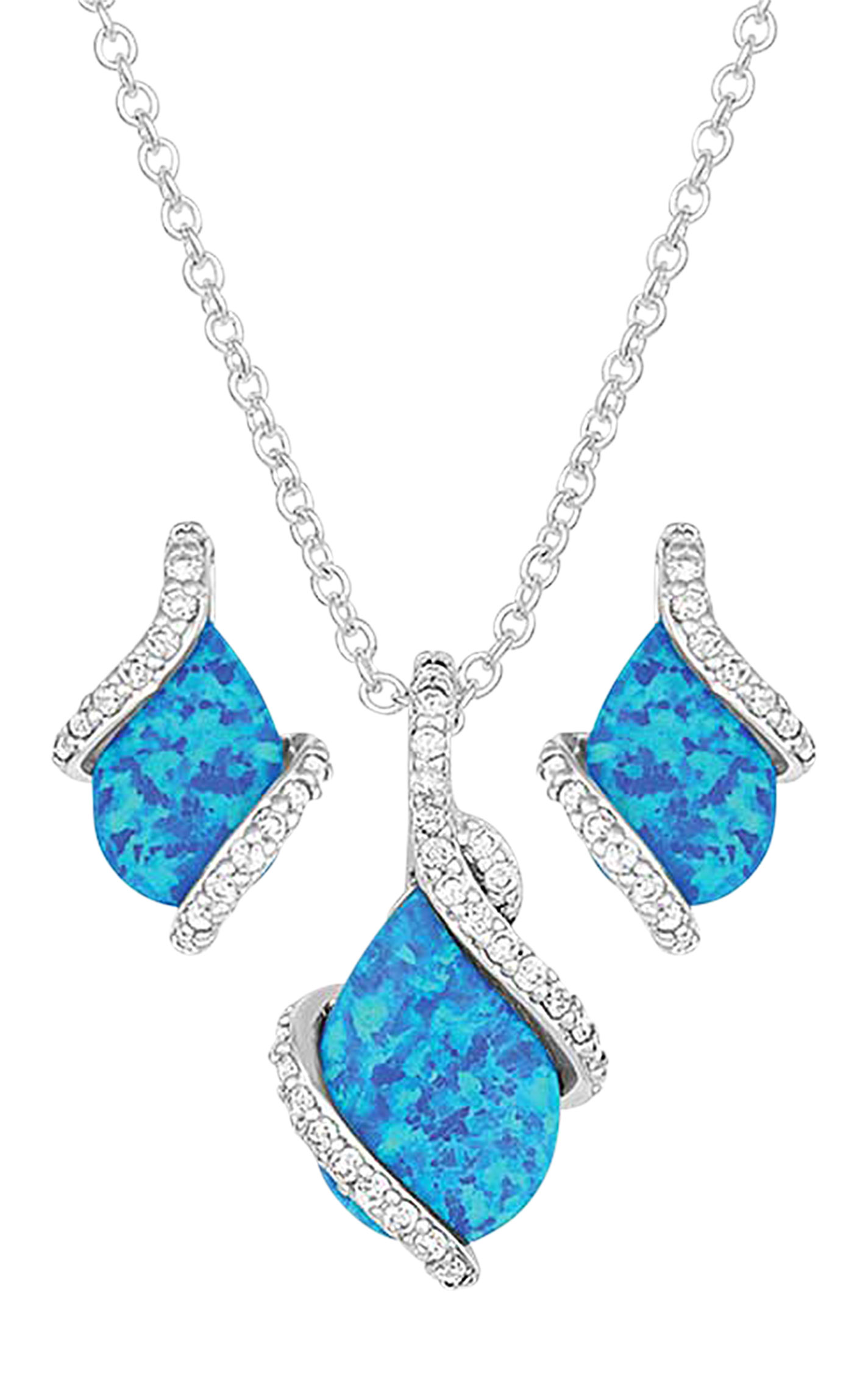 Montana Silversmiths Wrapped Opal Jewelry Set - Image 1