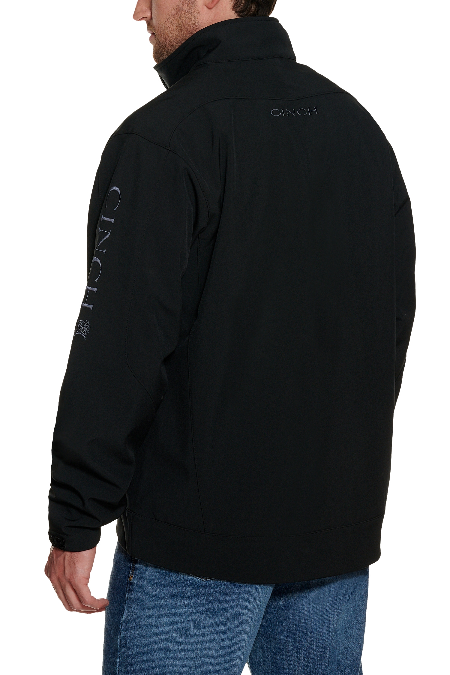 Cinch Men's Black & Gray Logo Bonded Jacket - Image 1
