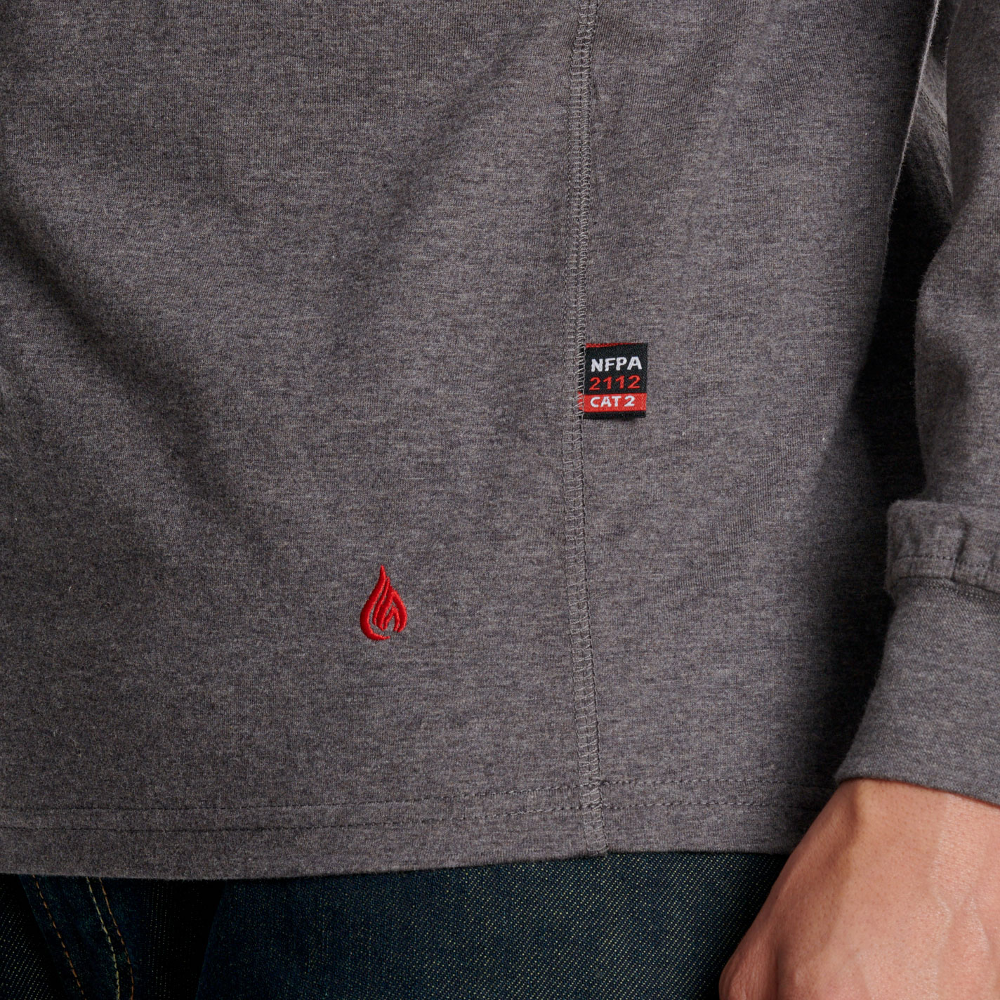 Forge Men's Heather FR Crew Neck T-Shirt - Image 2