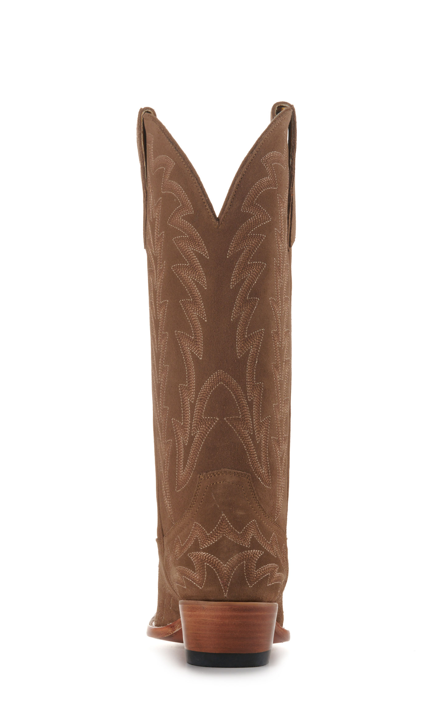 JRC & Sons Women’s McClain Moss Water-Resistant Suede Snip Toe Tall Cowboy Boots - Image 1