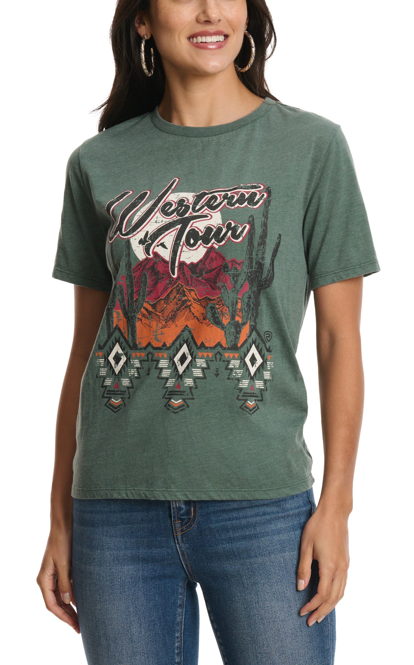 Rock & Roll Denim Women's Forest Western Tour Graphic T-Shirt - Image 1