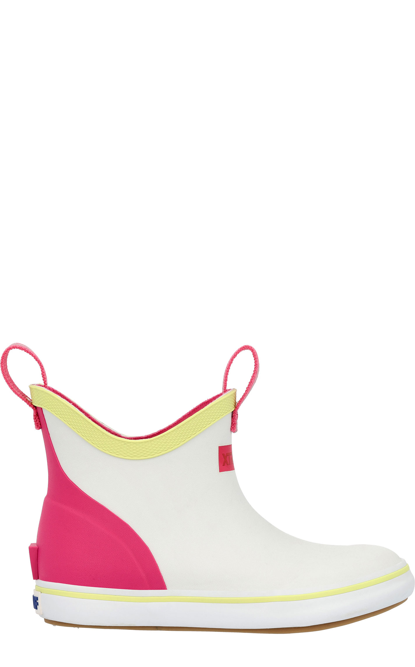 XTRATUF Youth White & Pink Ankle Rubber Deck Boots - Image 1