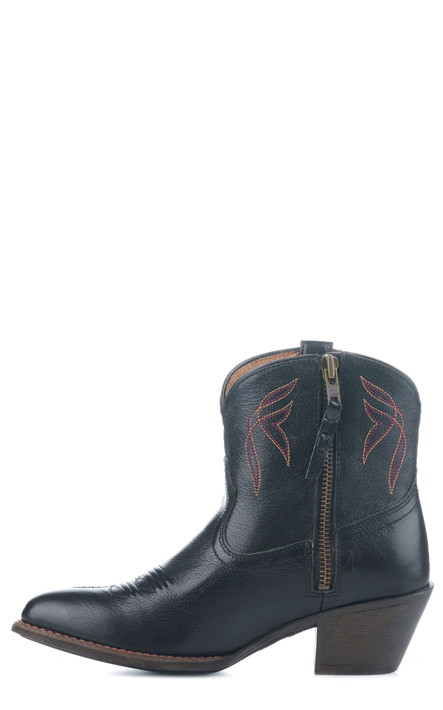 Ariat Women's Darlin Old Black Leather Round Toe Western Booties - Image 1