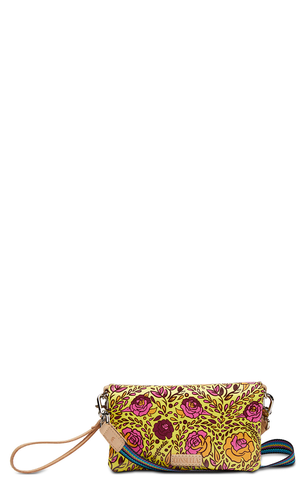 Consuela Millie Yellow Floral Print Uptown Crossbody Purse - Image 1