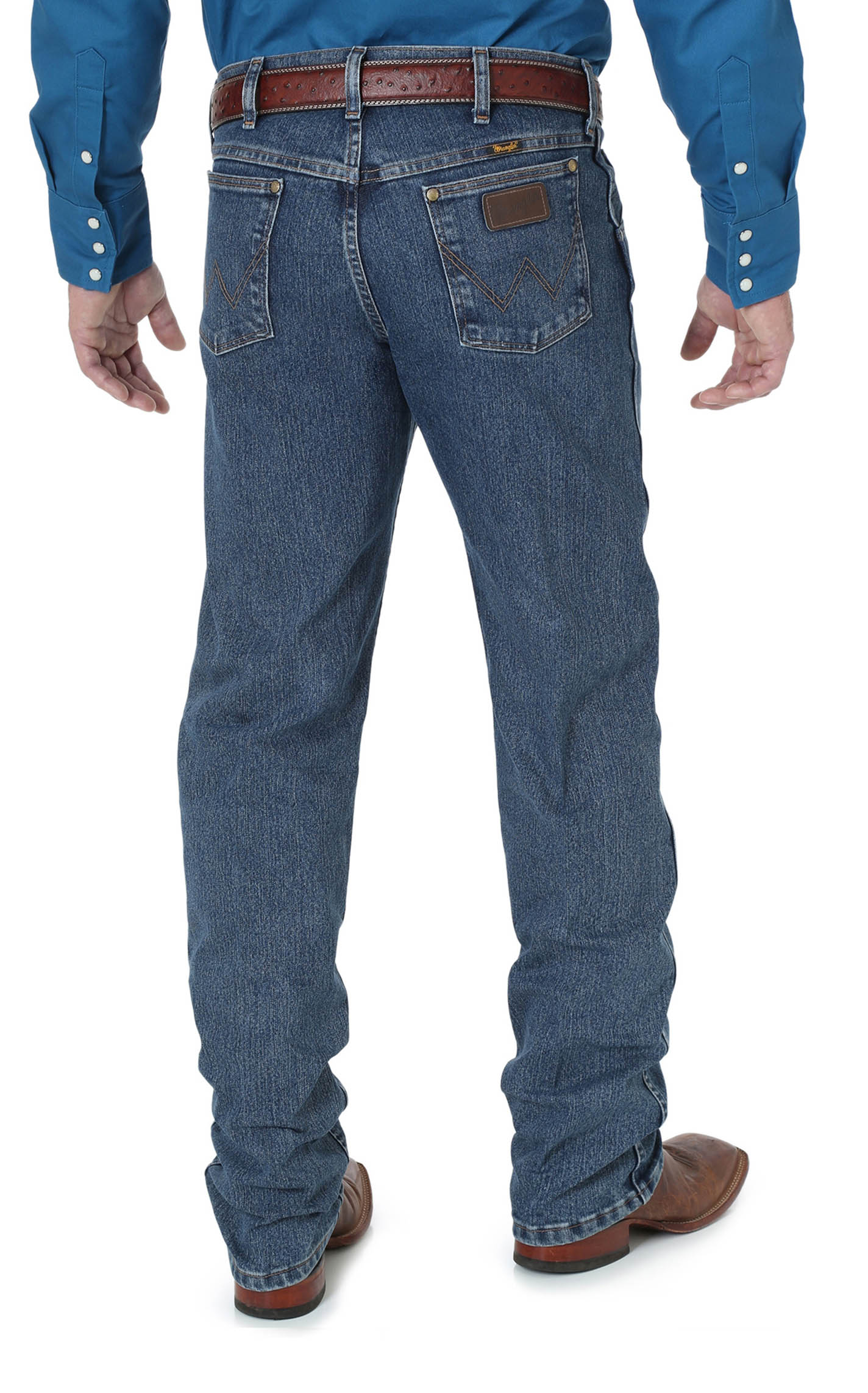 Wrangler Premium Performance Men's Mid Tint Stonewash Cowboy Cut Advanced Comfort Jeans - Big - Image 1