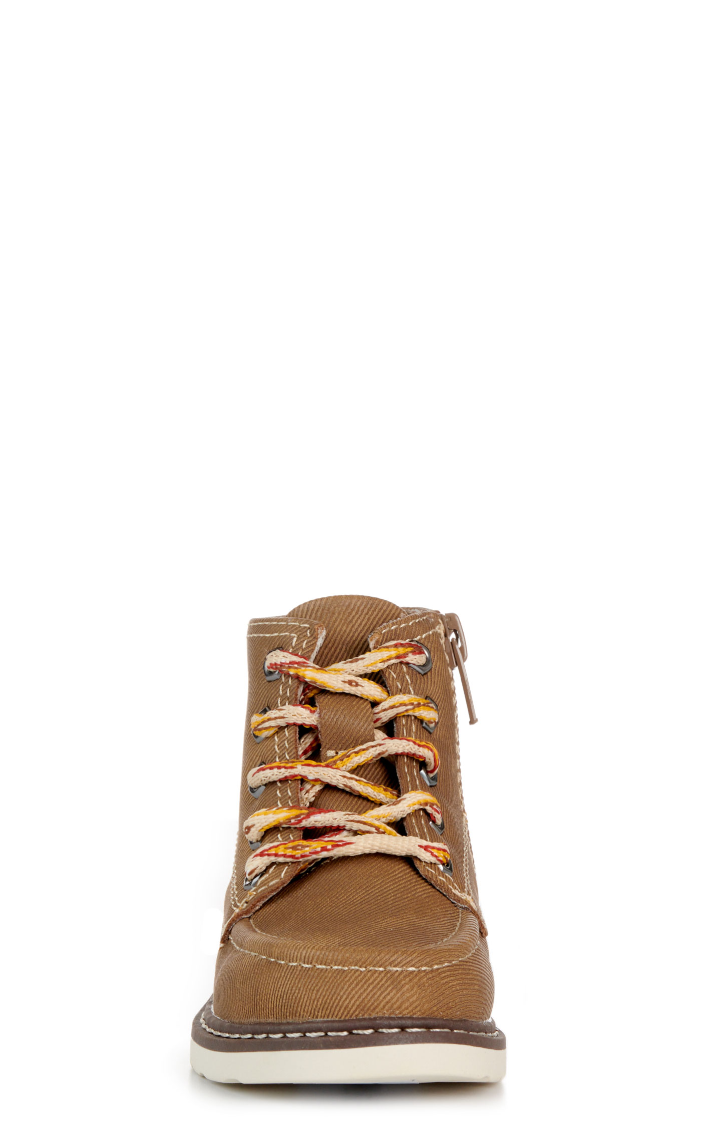 Twister Toddler Boys' Clyde Brown Moc Toe Lace Up Chukka Shoe - Image 1