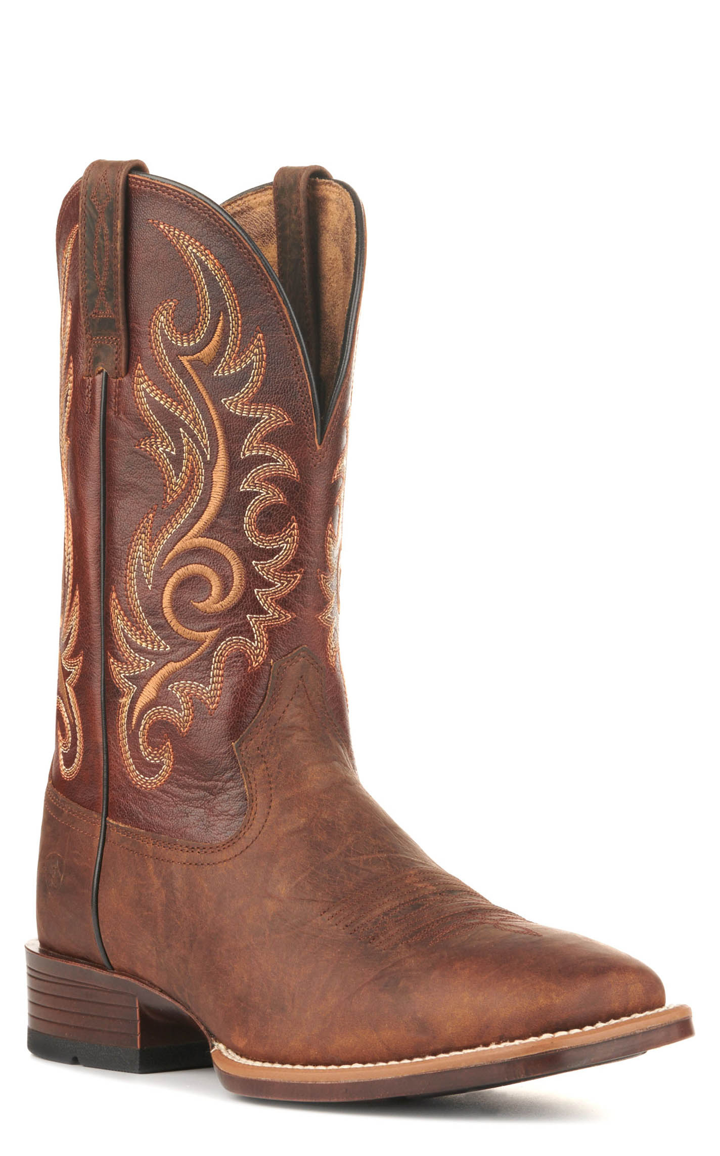 Ariat Men's Lasco Ultra Bar Brown Bantamweight Wide Square Toe Cowboy Boots - Image 1
