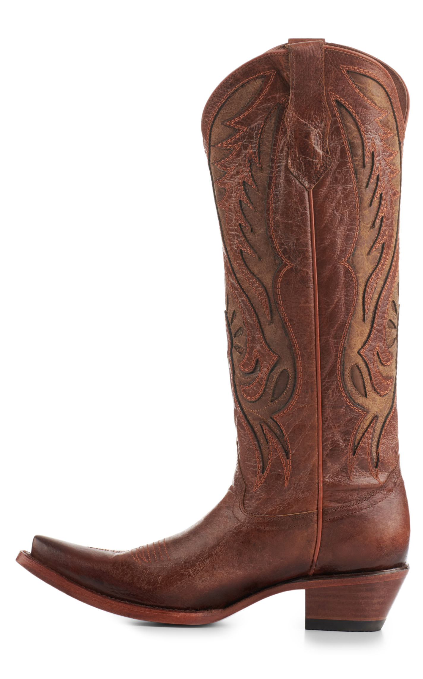 Circle G by Corral Women's Bronze with Inlays Snip Toe Cowboy Boots - Image 1