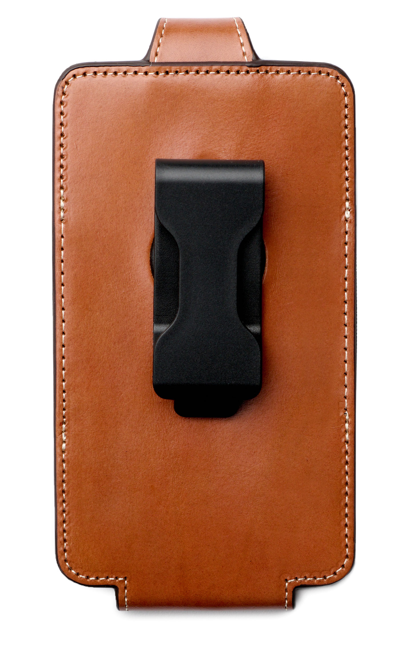 Ariat Chocolate Leather Basket Weave Tooled Large Cell Phone Case - Image 1