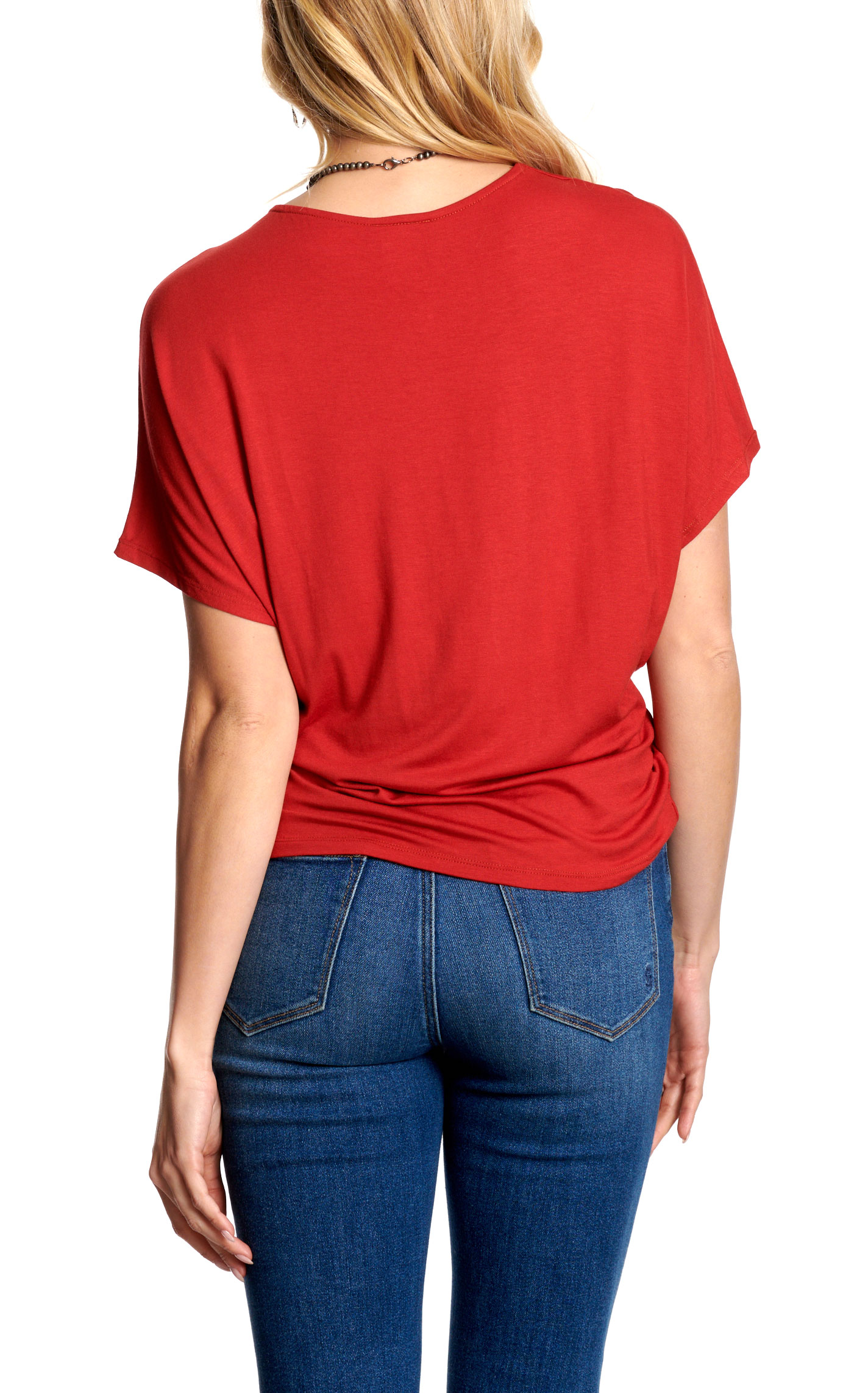 R. Rouge Women's Rust Knot Front Top - Image 1