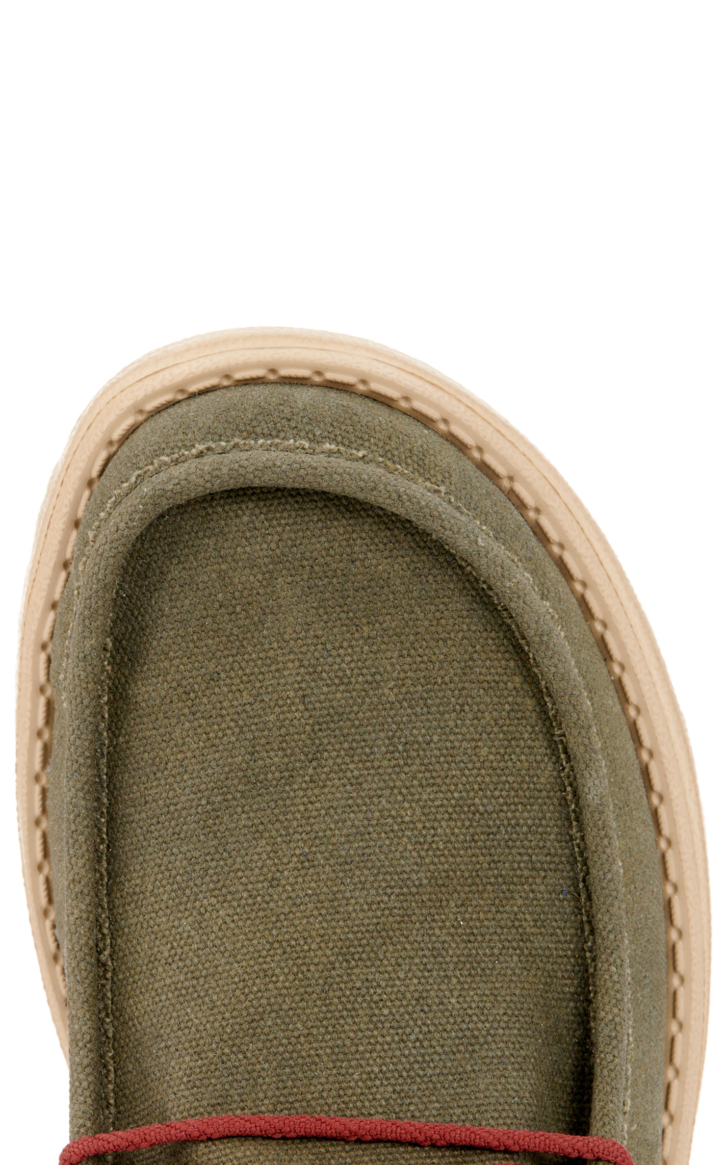 Hey Dude Men's Wally Waxed Canvas Olive Lace Up Casual Shoes - Image 1