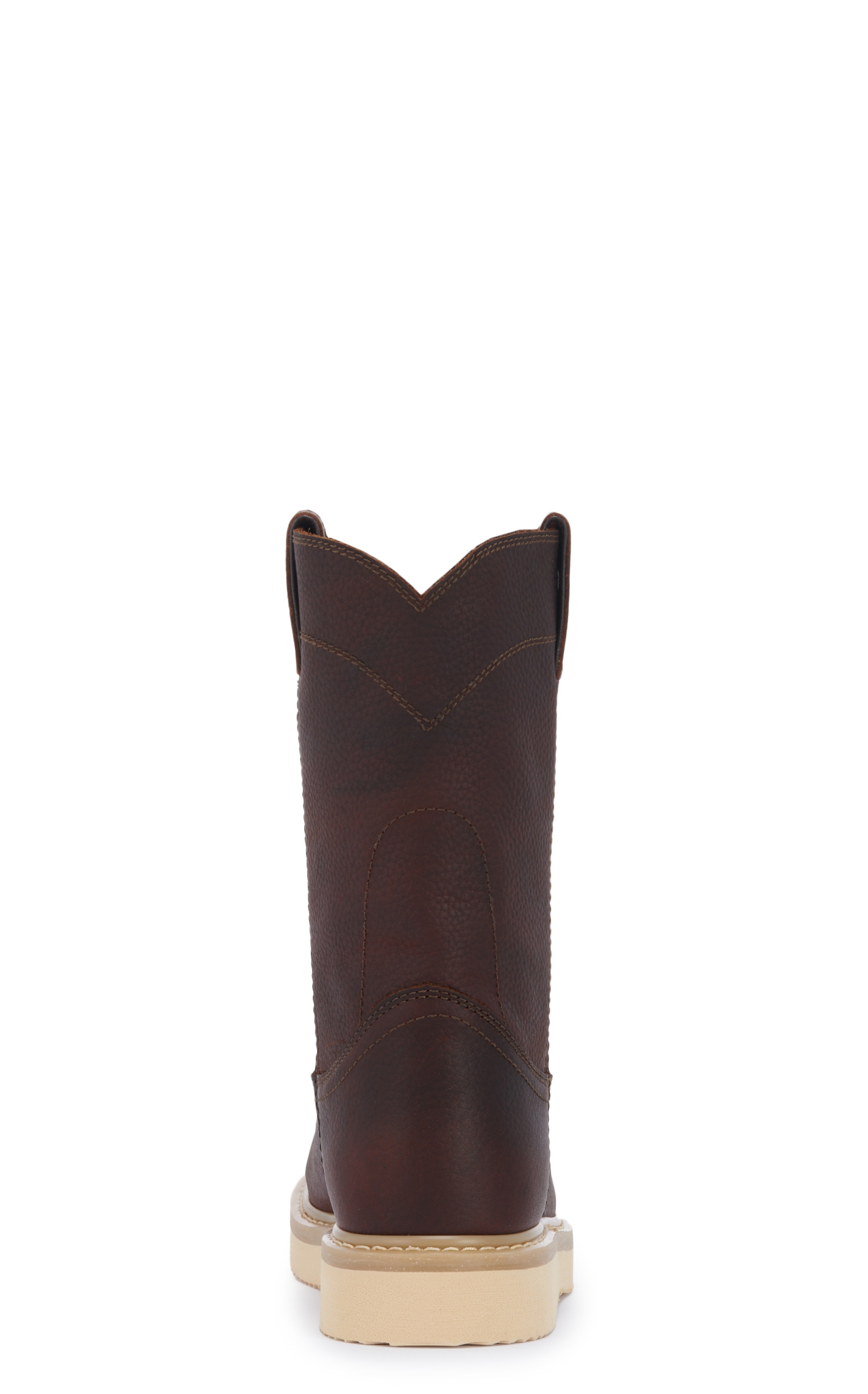 Justin Men's Axe Tan Mahogany Round Toe Work Boot - Image 1