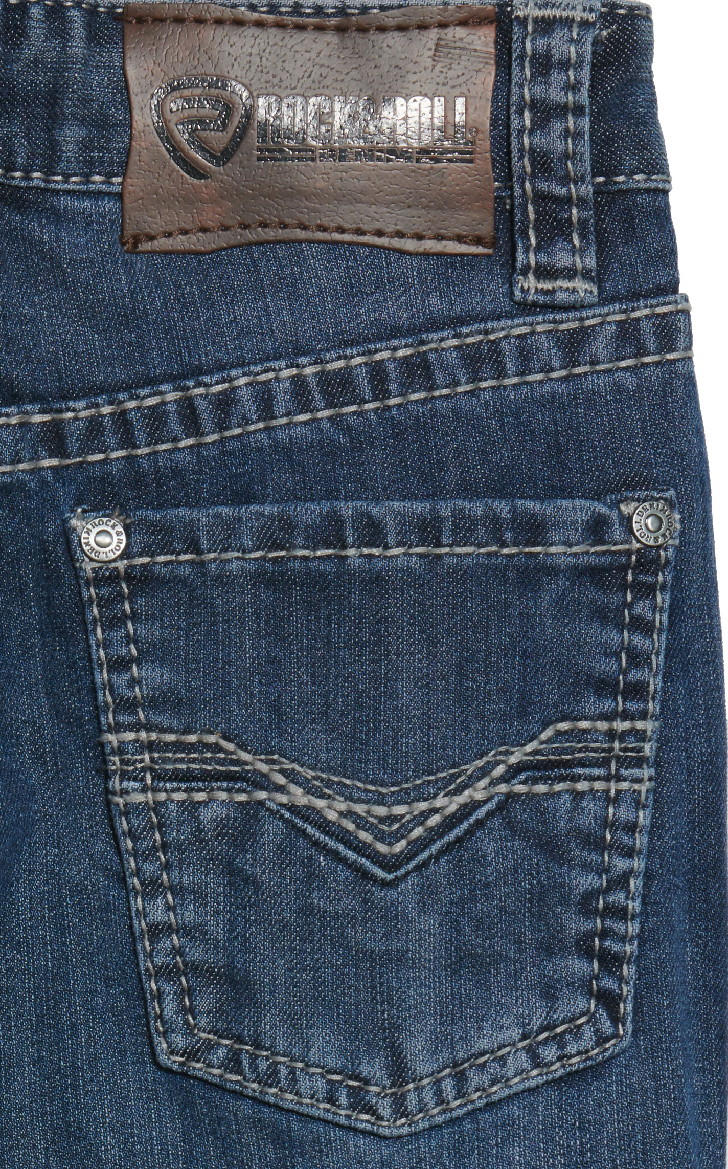 Rock and Roll Denim Boy's Reflex BB Gun Dark Wash Boot Cut Jeans - Image 1