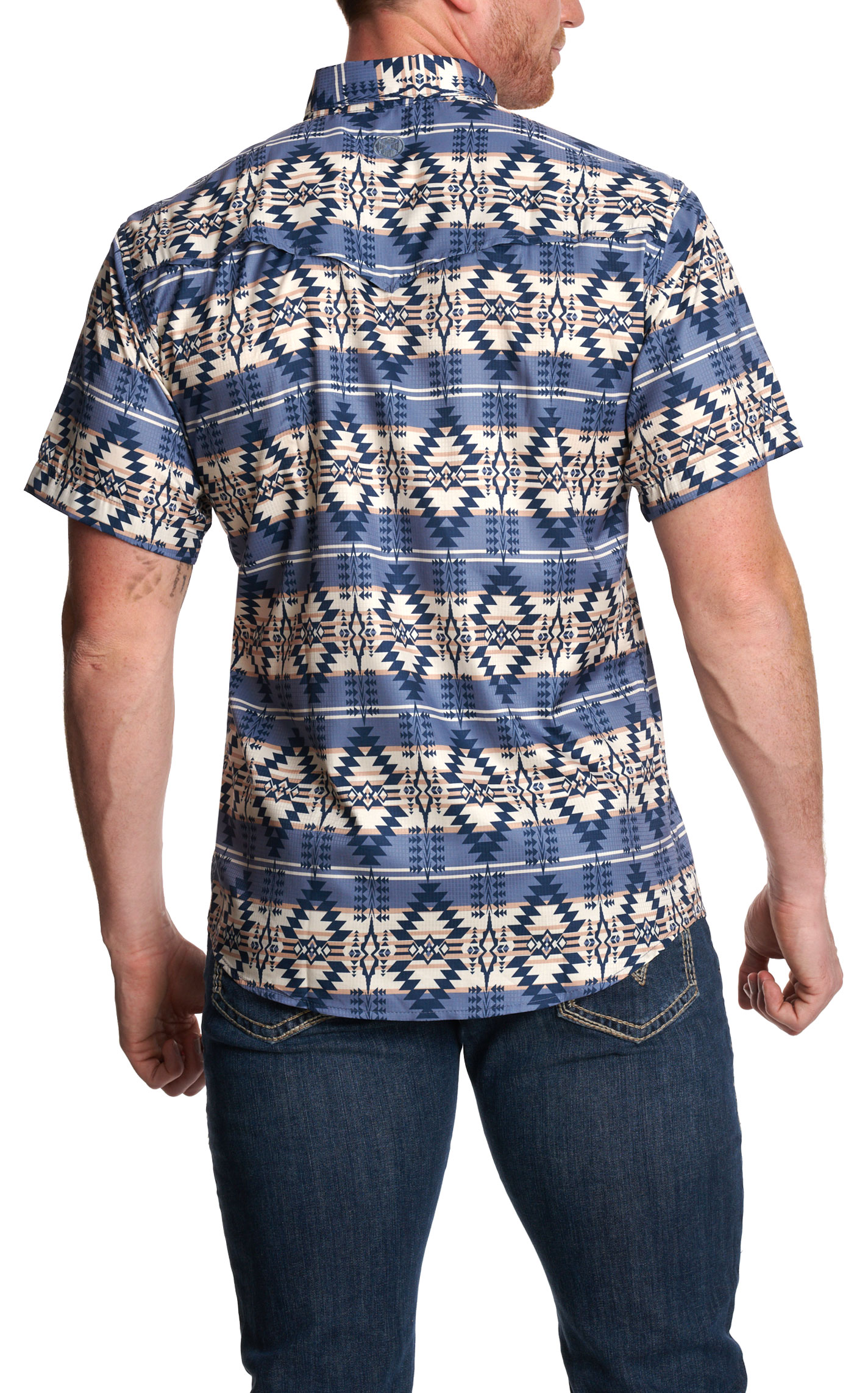 Hooey Men's Blue Aztec Print Shirt - Image 4