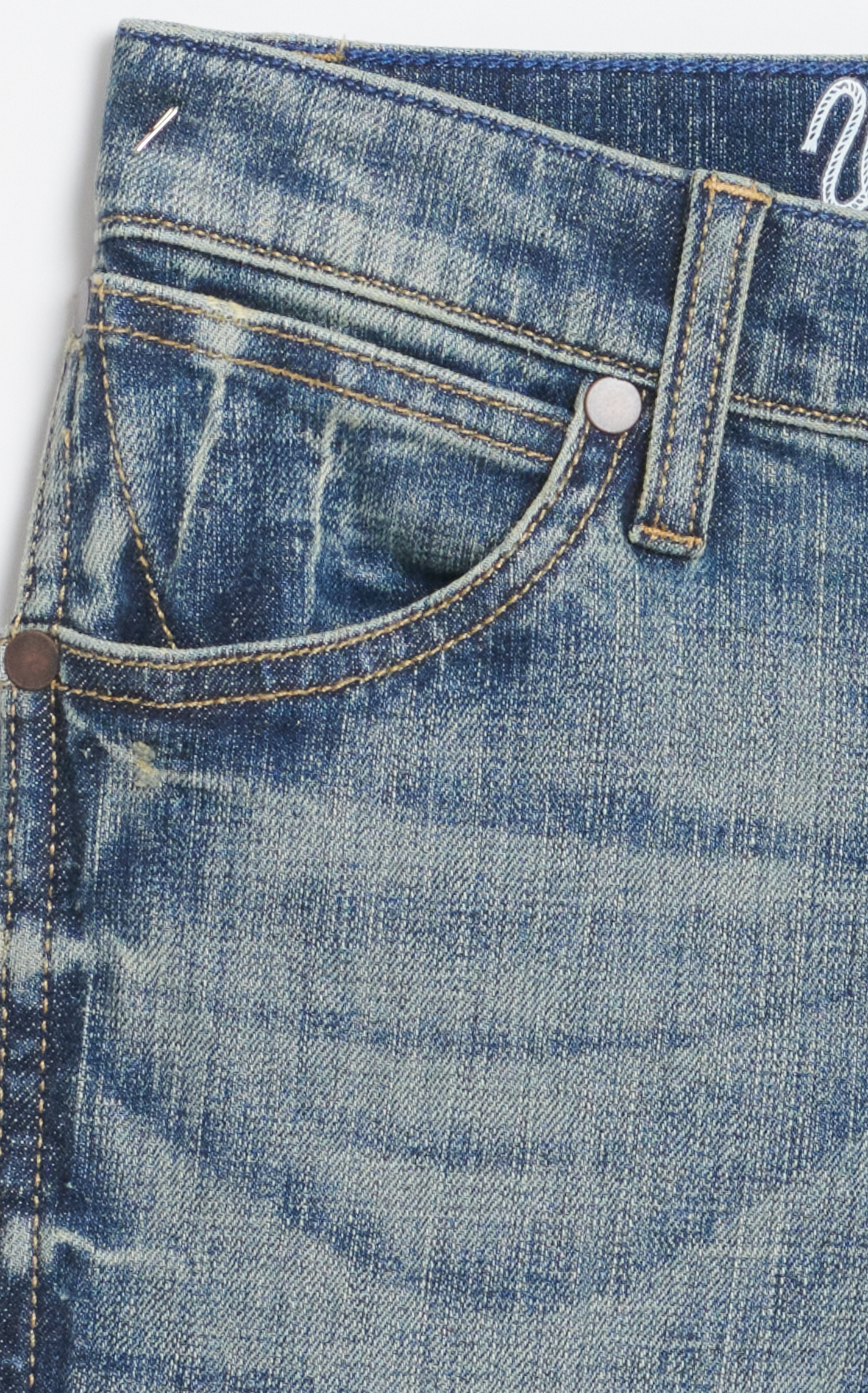 Wrangler Retro Boy's Greeley 77B Light Wash Slim Fit Boot Cut Jeans (18-20) - Image 1