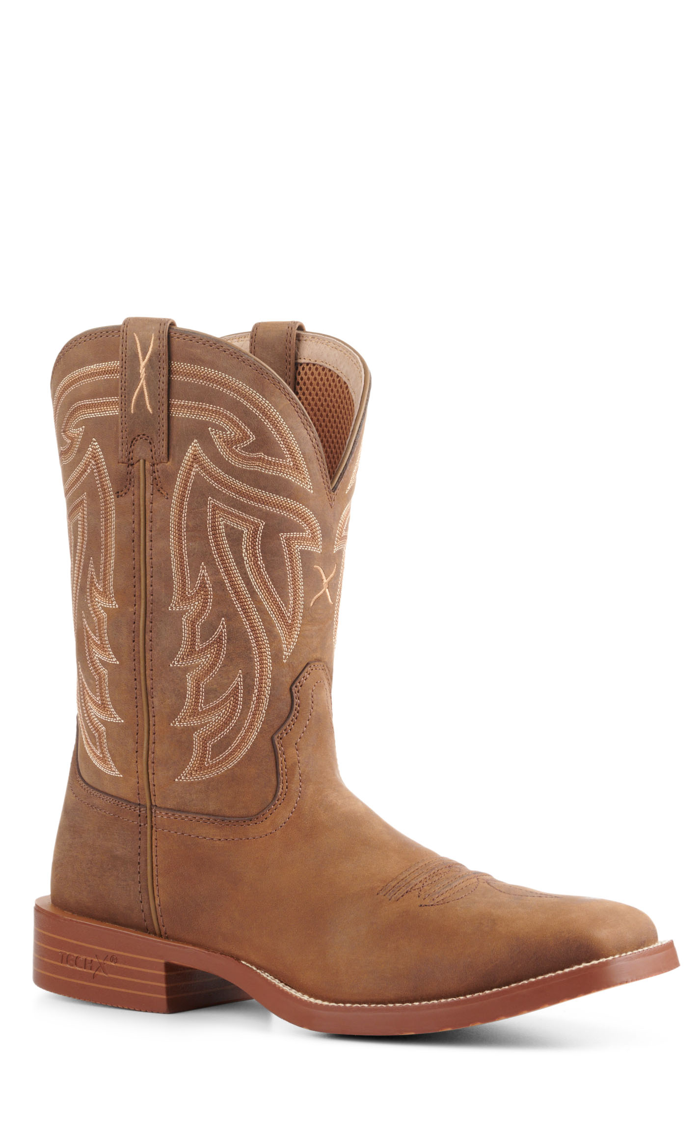 Twisted X Men’s Coffee Tech X Wide Square Toe Cowboy Boots - Image 7