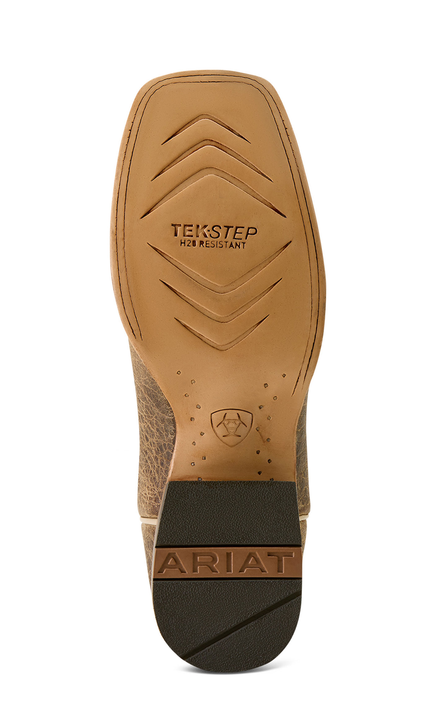 Ariat Men's Earth Brown Bison & Blue TekStep Wide Square Toe Boots - Image 1