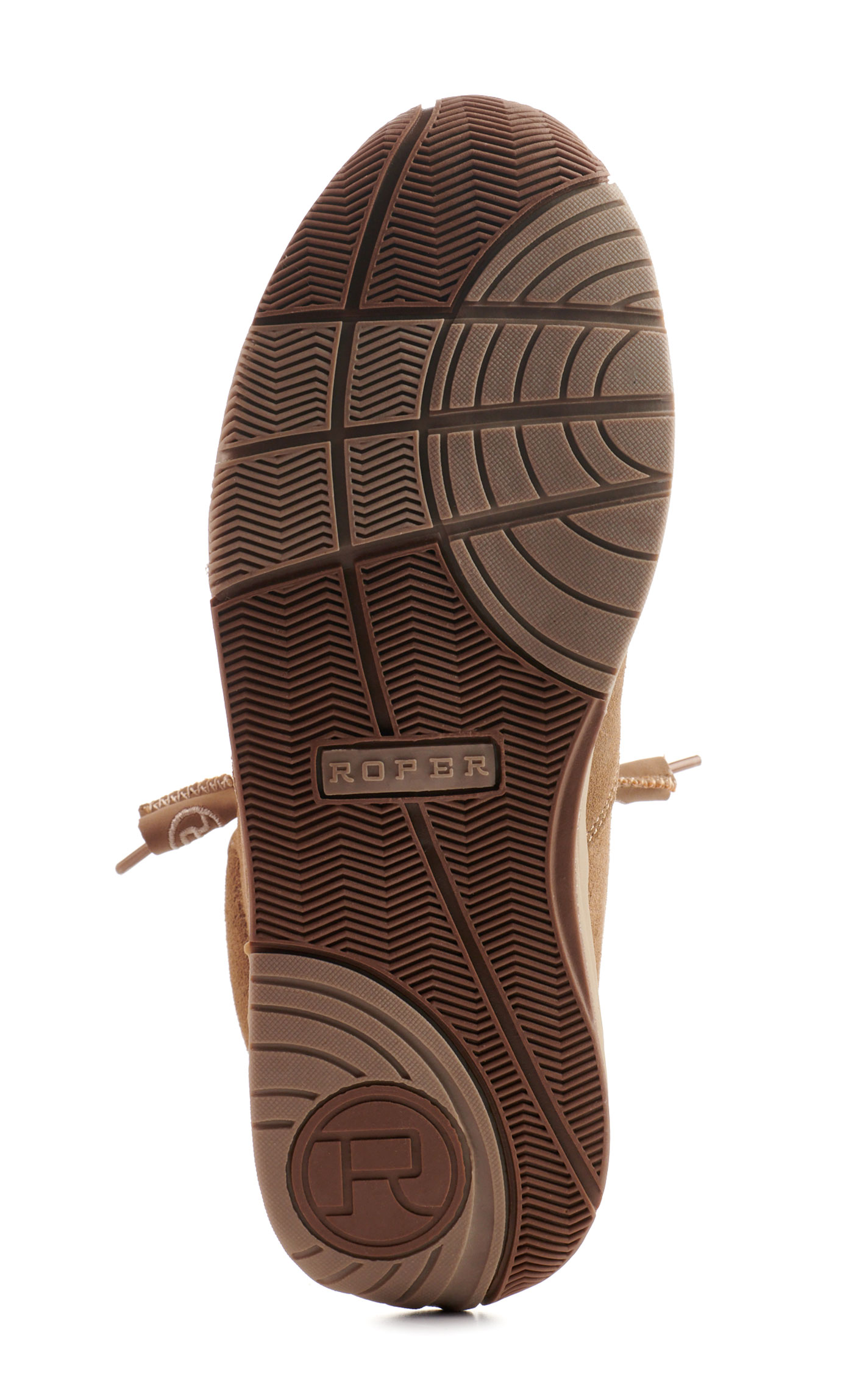 Roper Men's Clearcut Tan Suede Moc Toe Casual Shoes - Image 2
