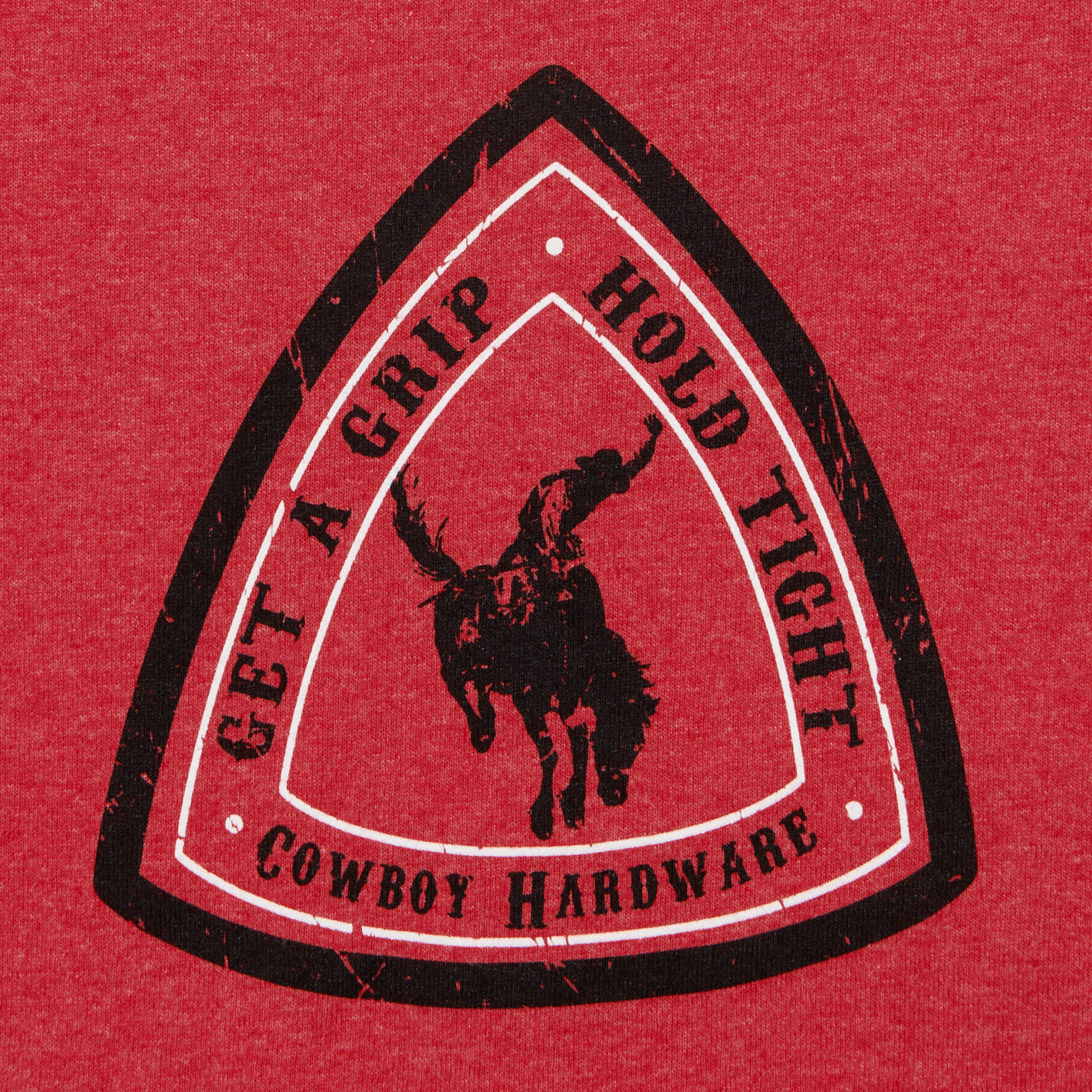 Cowboy Hardware Boy's Heathered Red Get A Grip Graphic T-Shirt - Image 1
