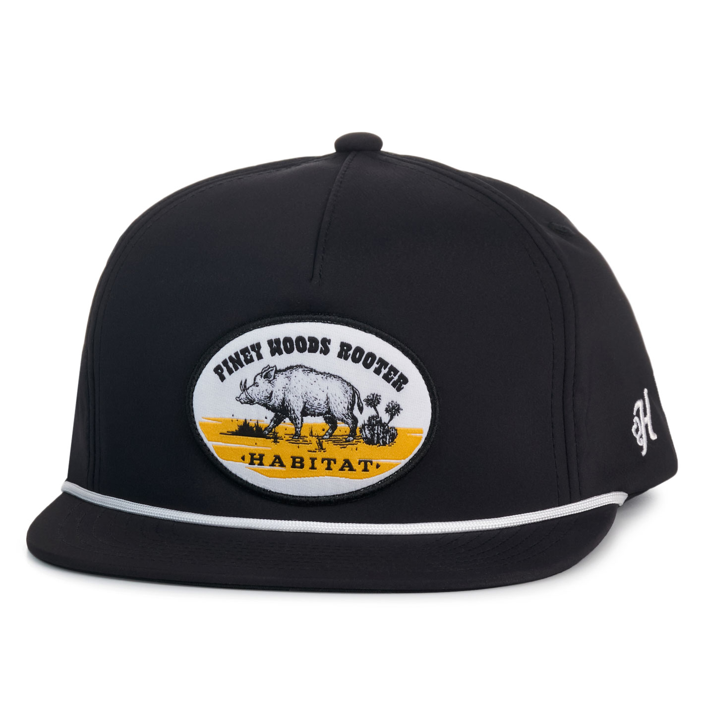 Hooey Men's Black & Hog Embroidered Logo Cap - Image 1