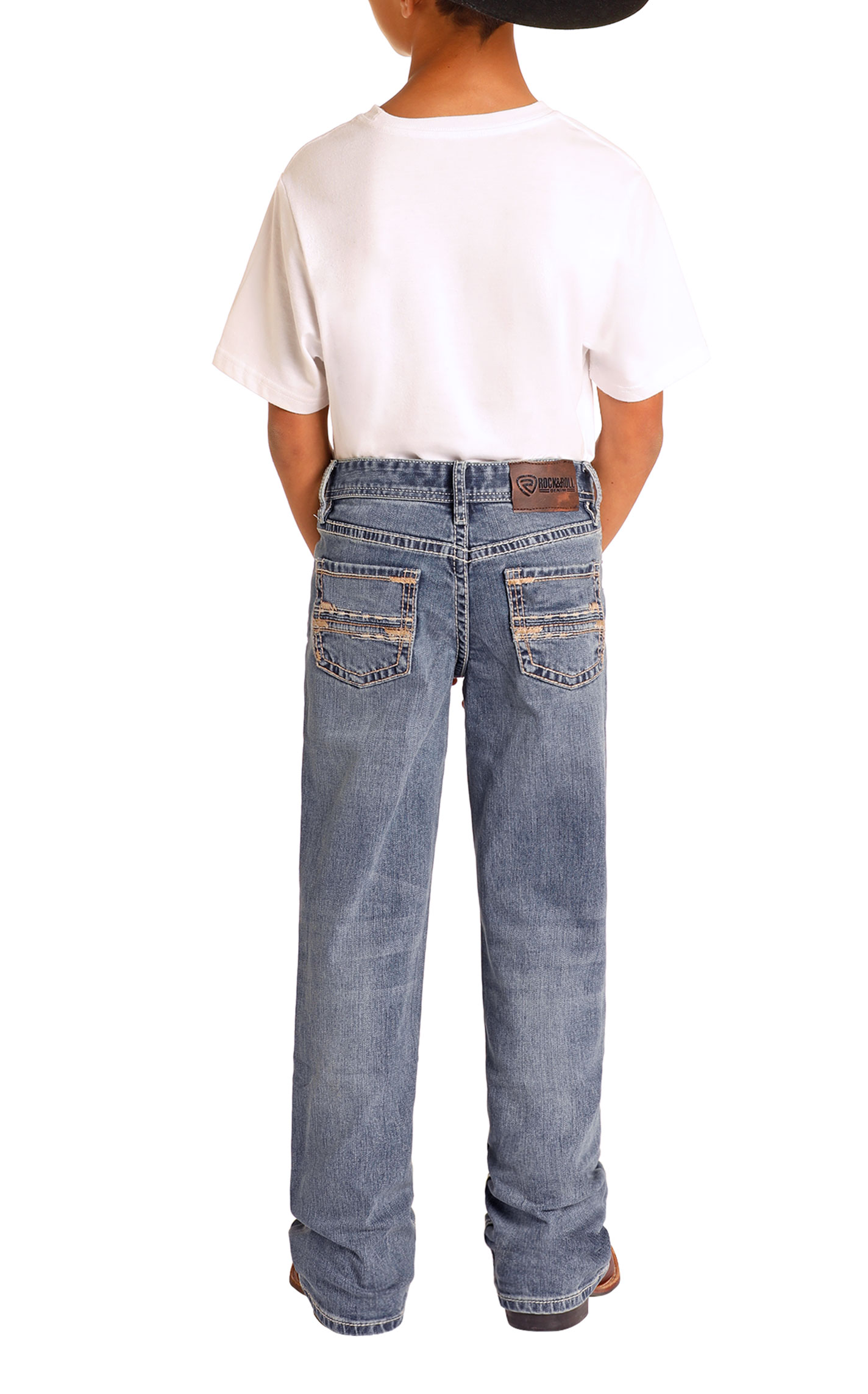 Rock & Roll Denim Boy's BB Gun Medium Wash Boot Cut Jeans - Image 1