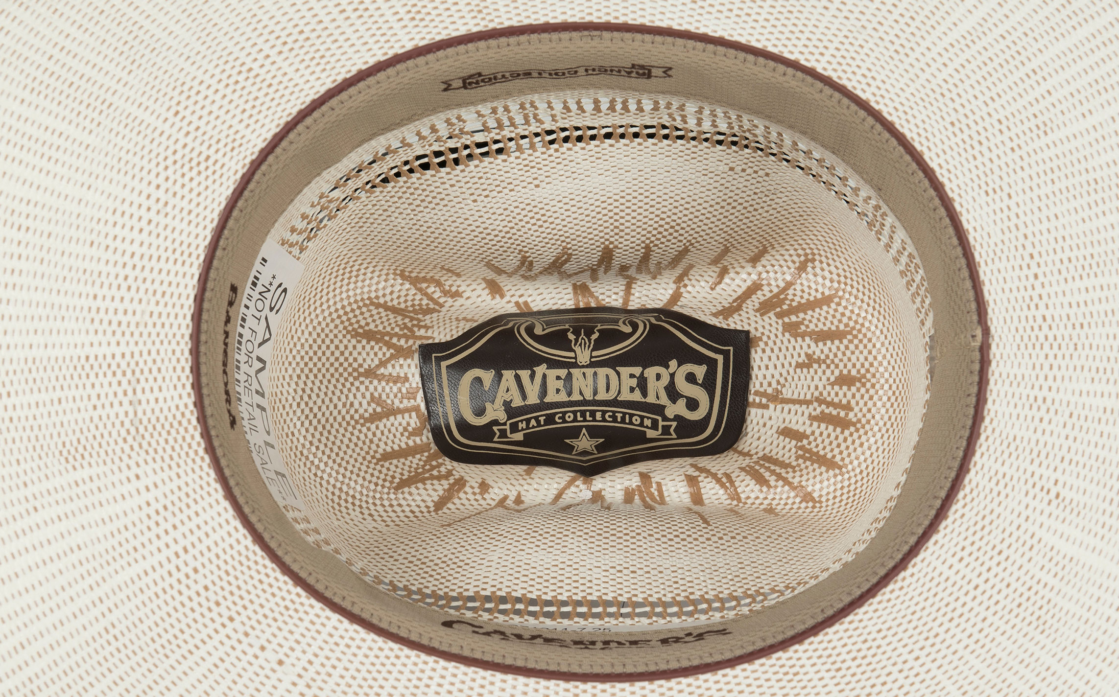 Cavender's Ranch Collection Two Tone Bangora Vented Crown Straw Cowboy hat - Image 1