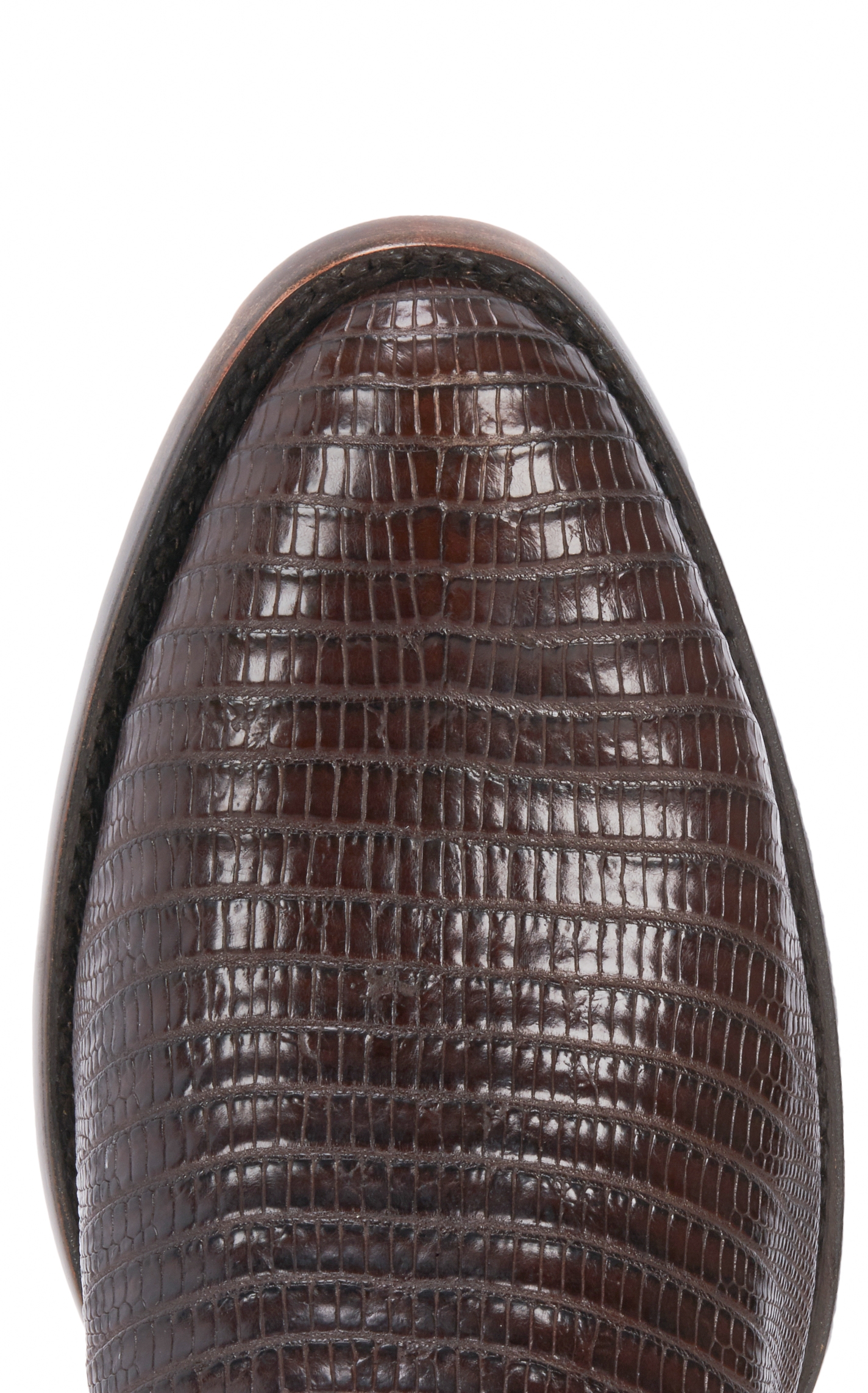 JRC & Sons Men's James Teju Lizard Round Toe Exotic Cowboy Boot in Chocolate Brown - Image 1
