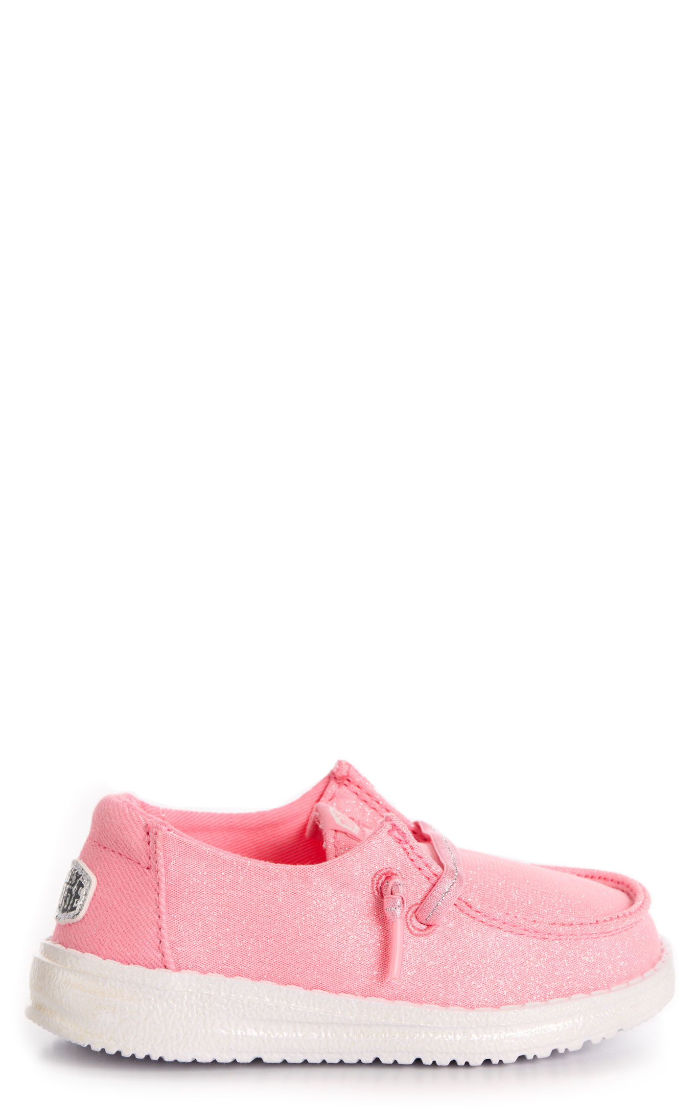 Hey Dude Toddler Girl's Wendy Shimmery Pink Moc Toe Casual Shoes  - Image 1