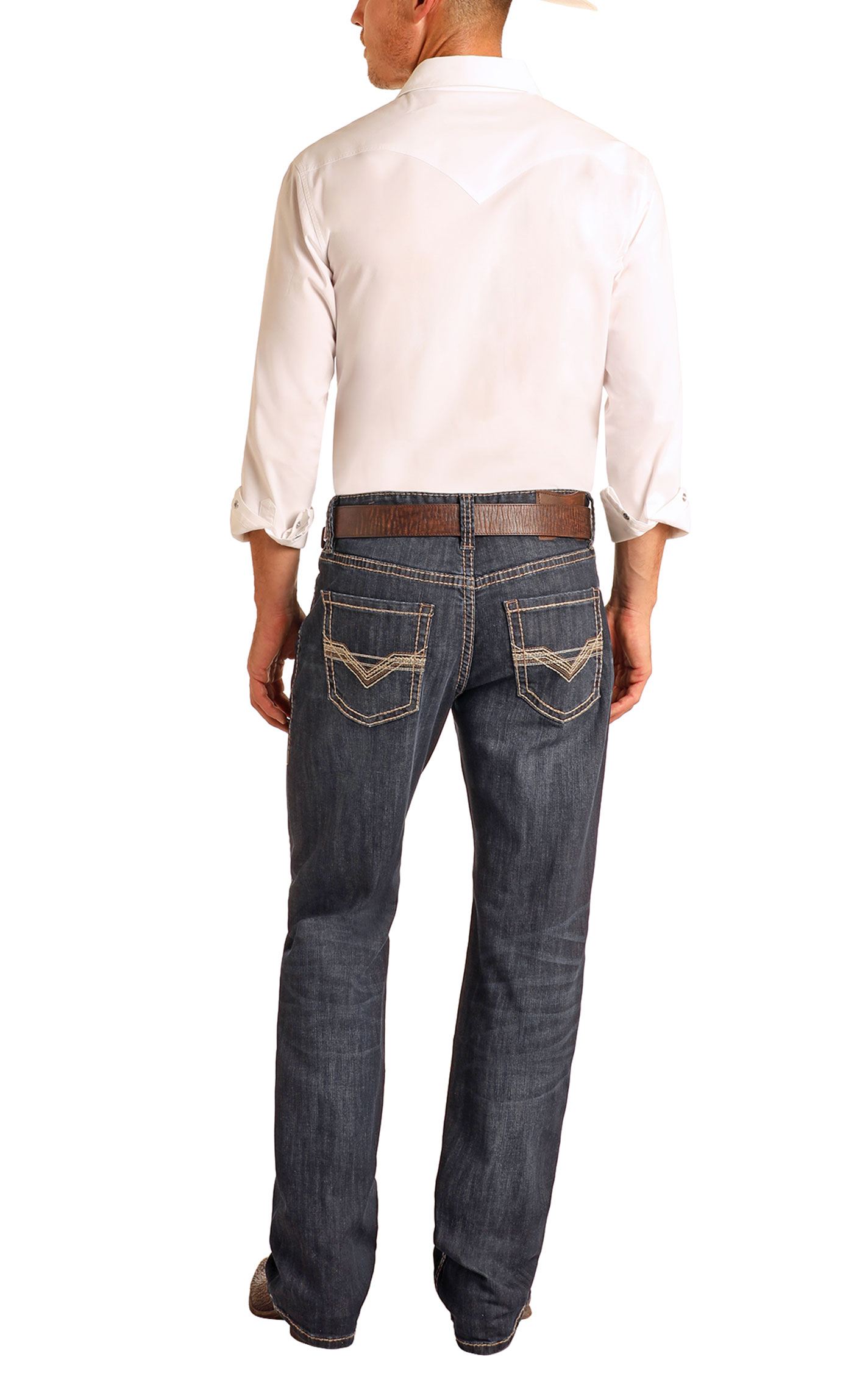 Rock & Roll Denim Men's Double Barrel Dark Relaxed Straight Jean - Image 1